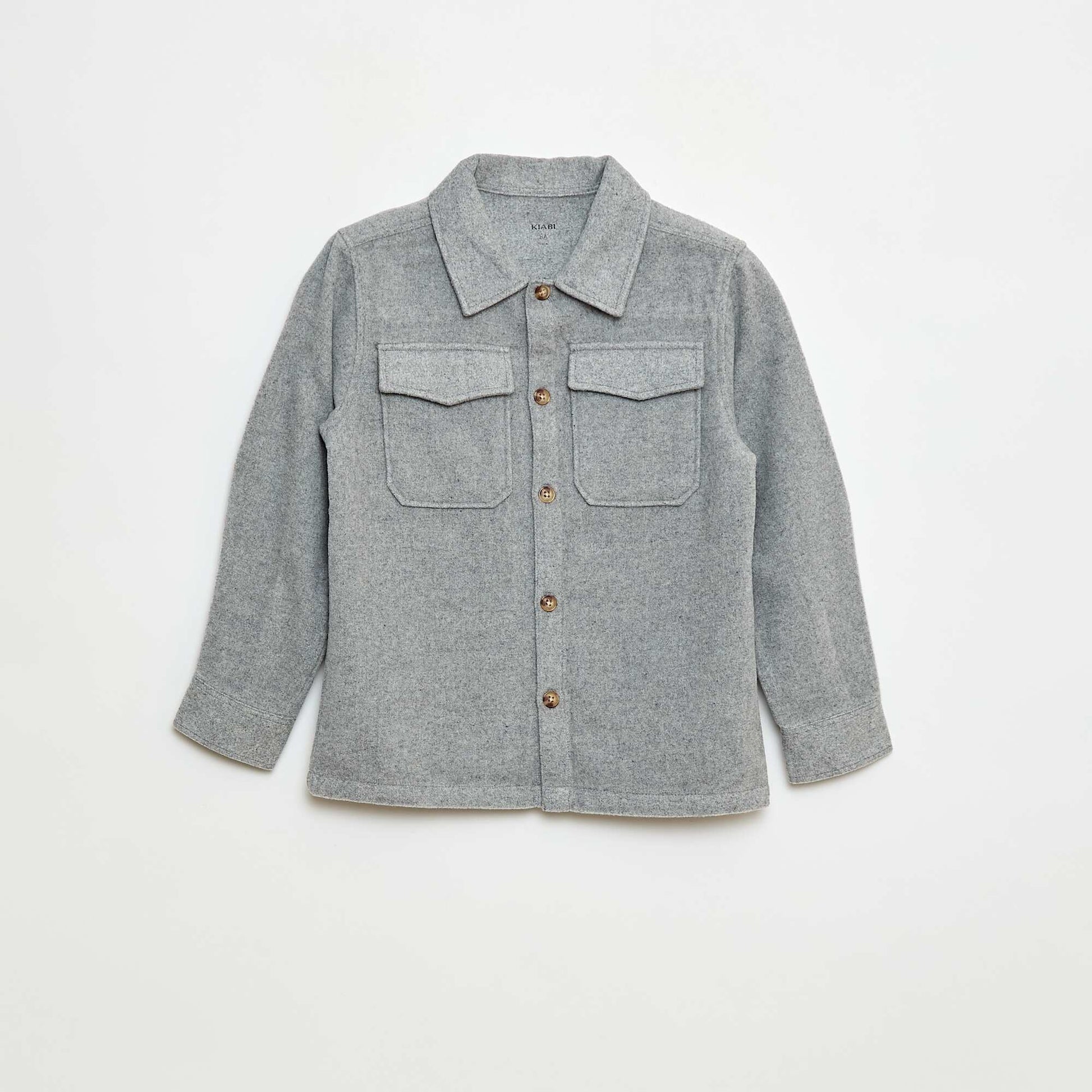 Surchemise en flanelle regular GRIS