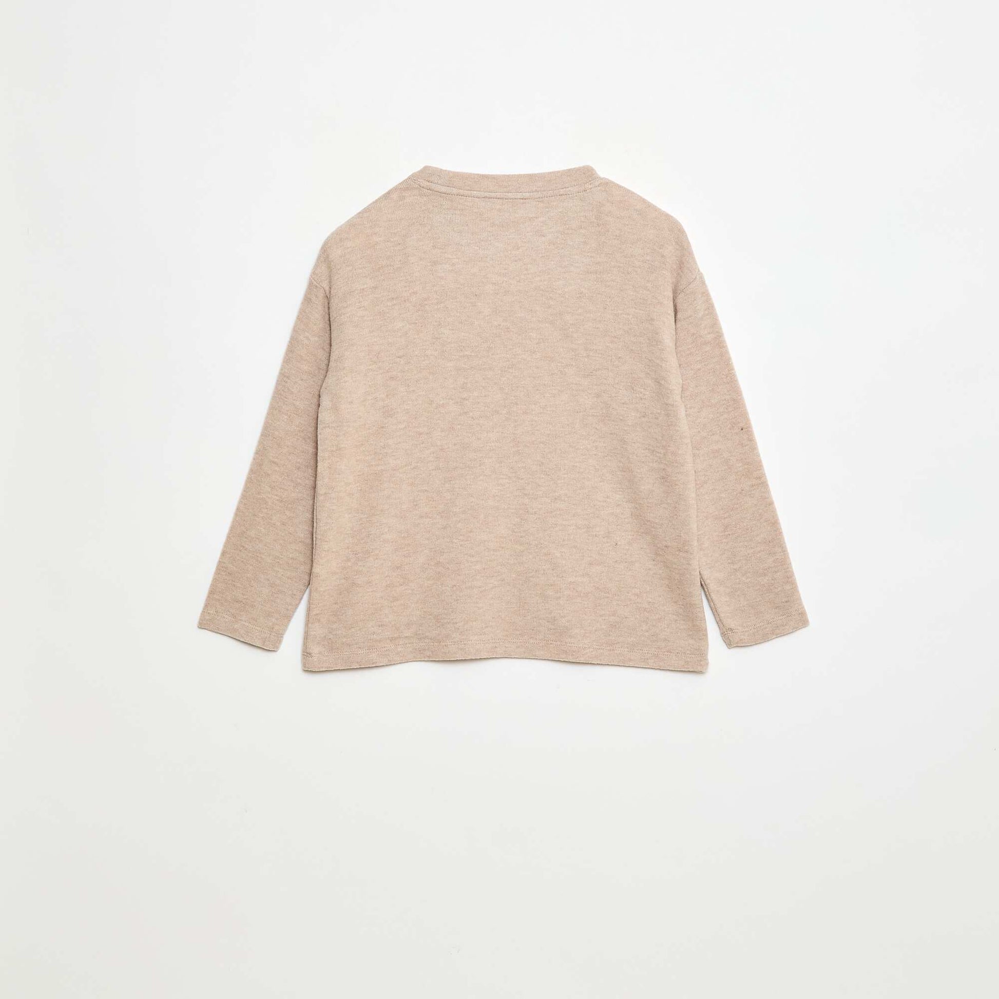 T-shirt loose fit avec animation poitrine BEIGE