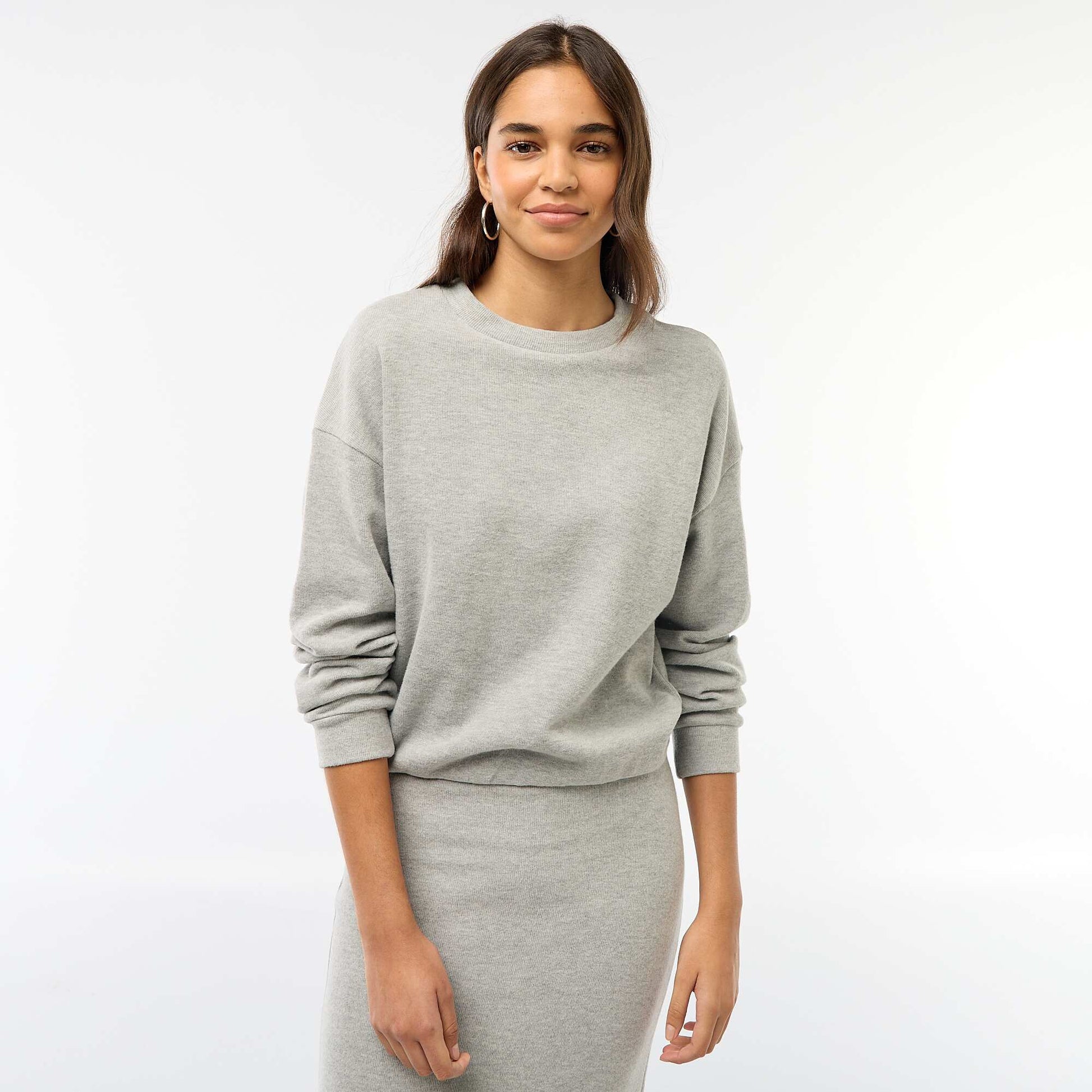 Tee-shirt en maille doudou épaisse GRIS