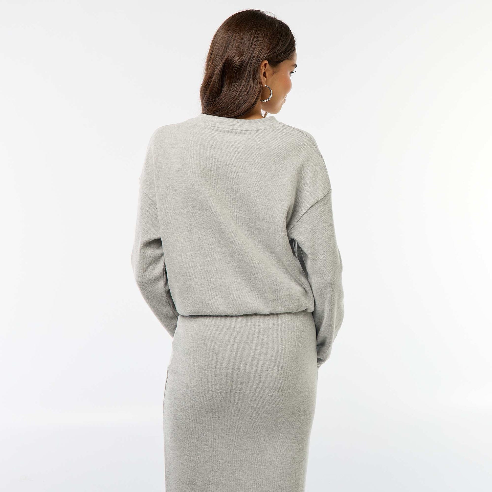 Tee-shirt en maille doudou épaisse GRIS