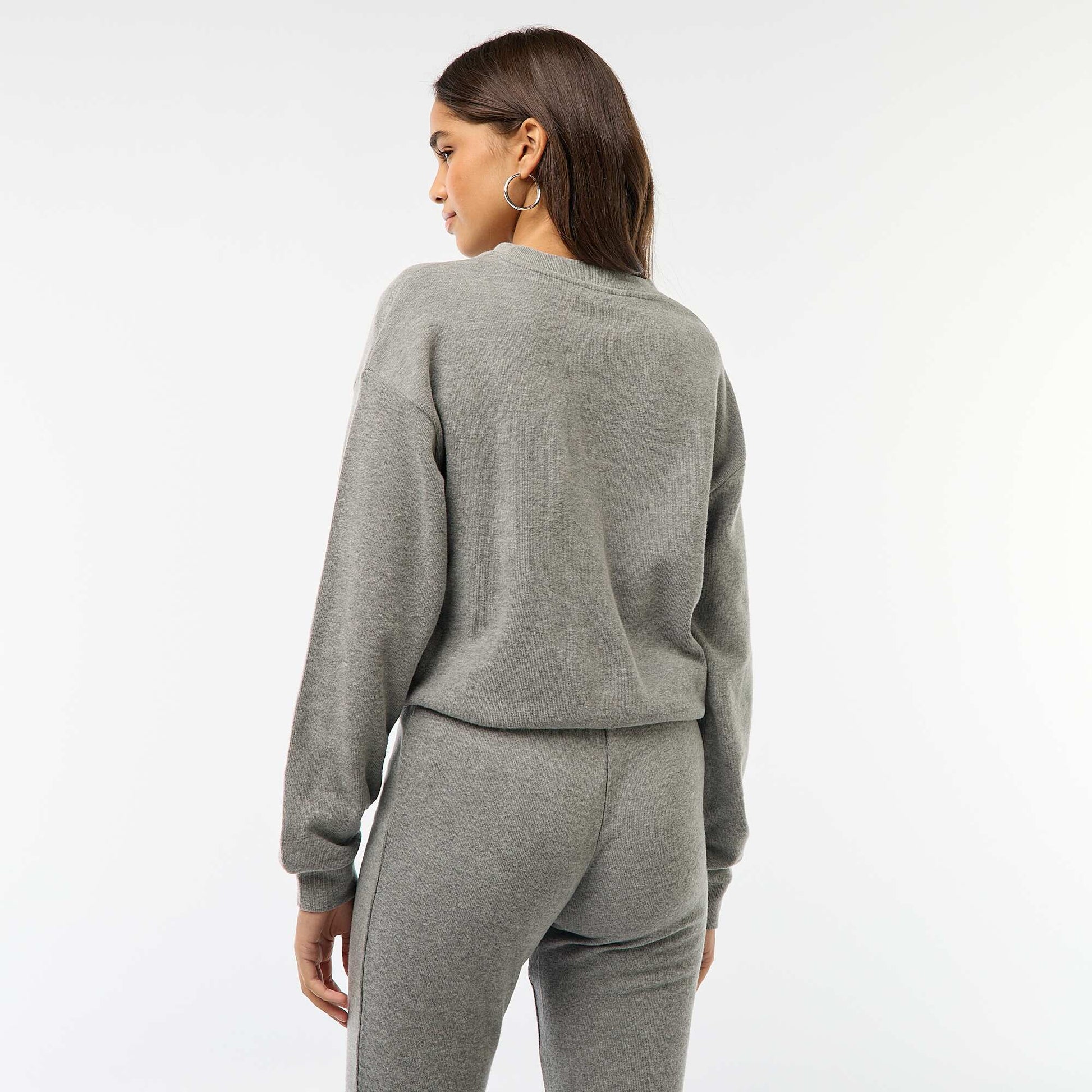 Tee-shirt en maille doudou épaisse GRIS