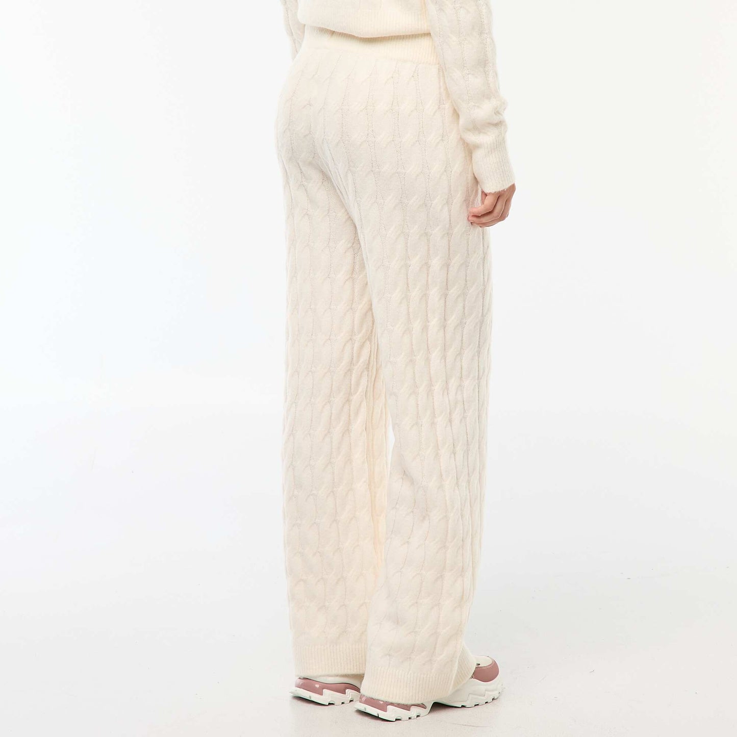 Pantalon en tricot torsadé ECRU