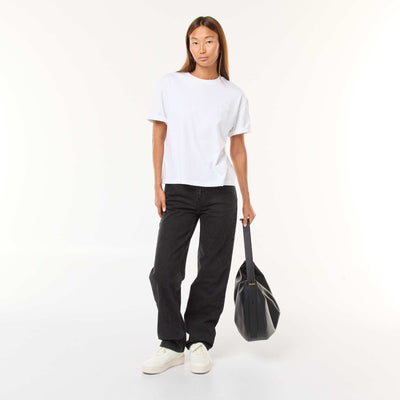 Jean straight taille haute NOIR