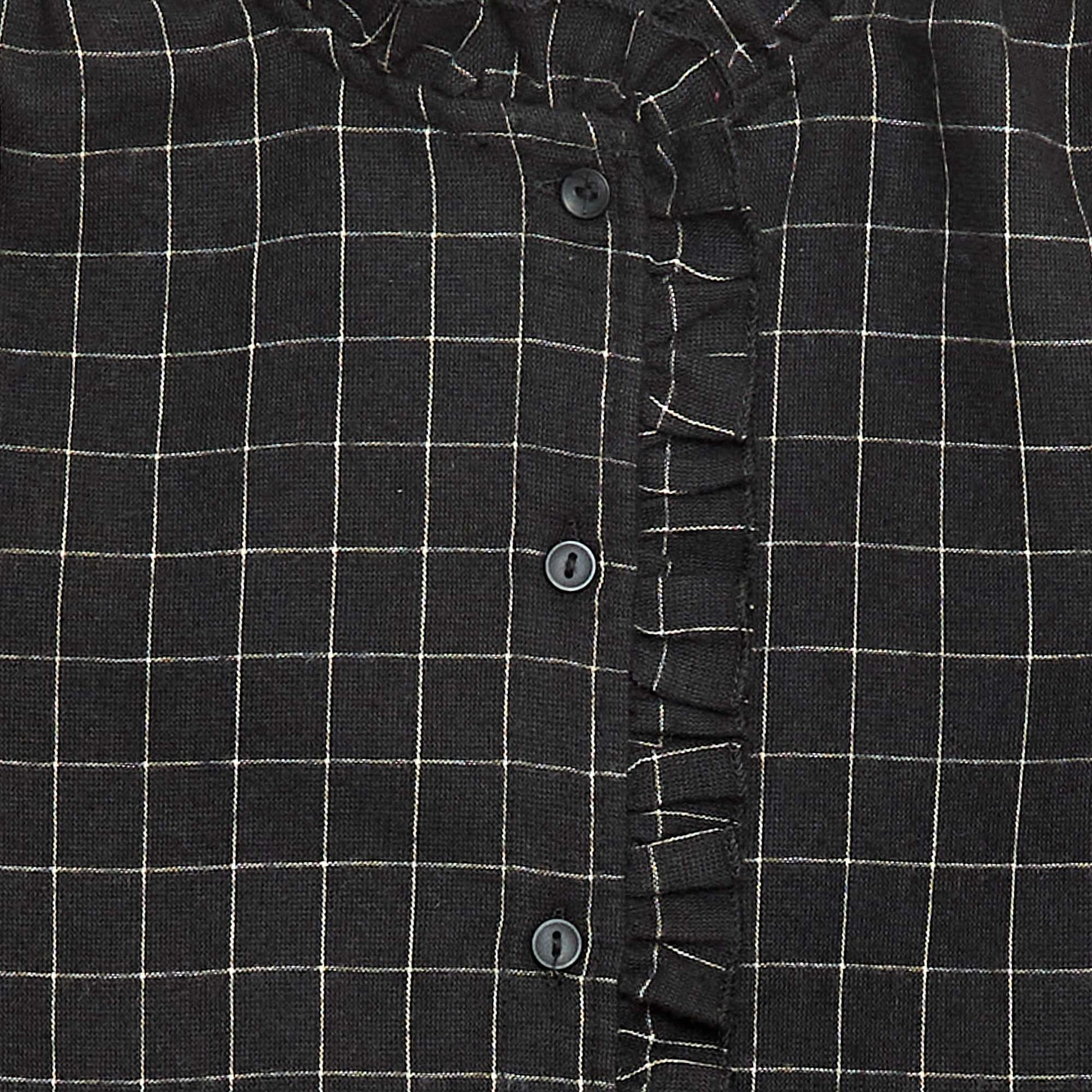 Chemise victorienne à carreaux GRIS