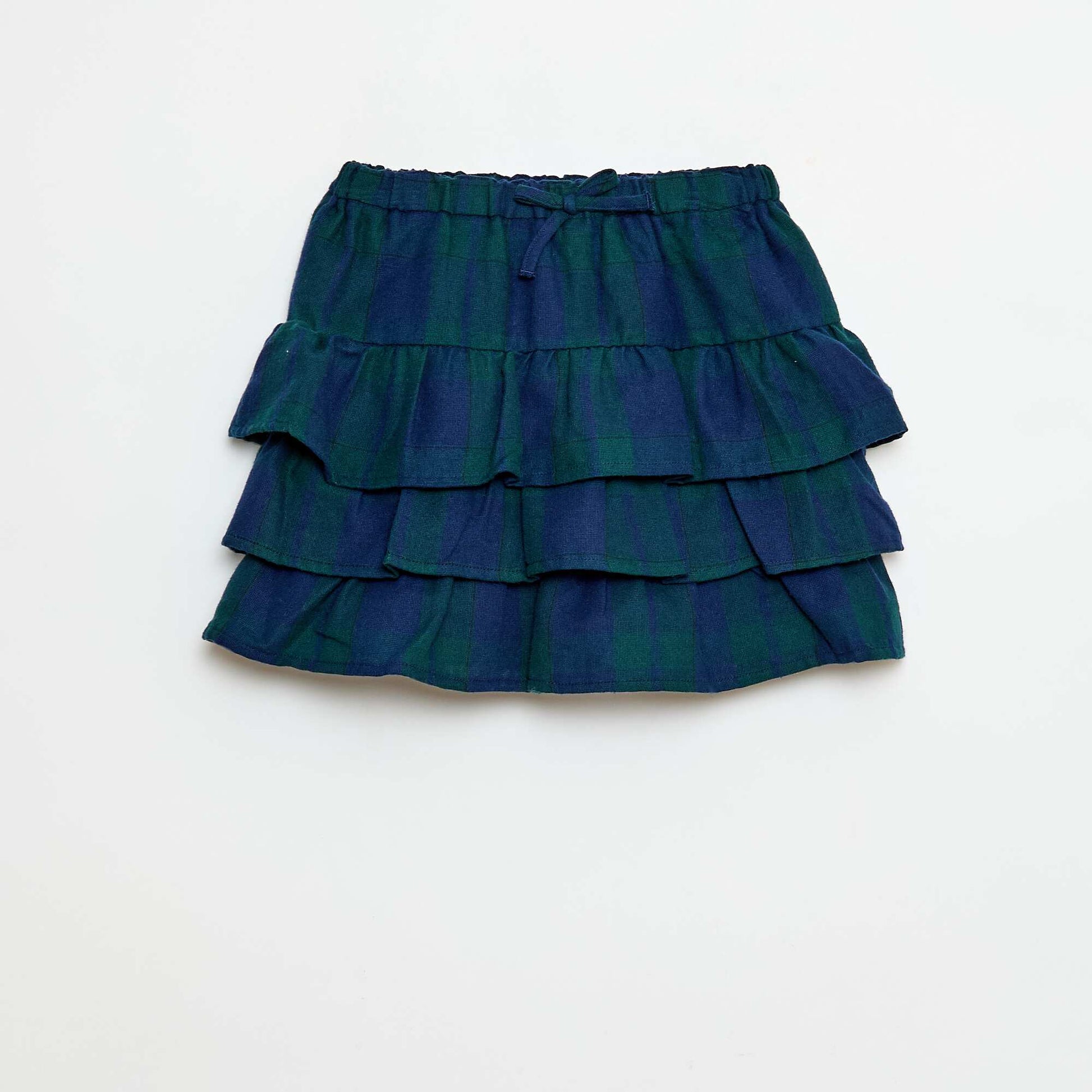 Jupe à carreaux en coton VERT