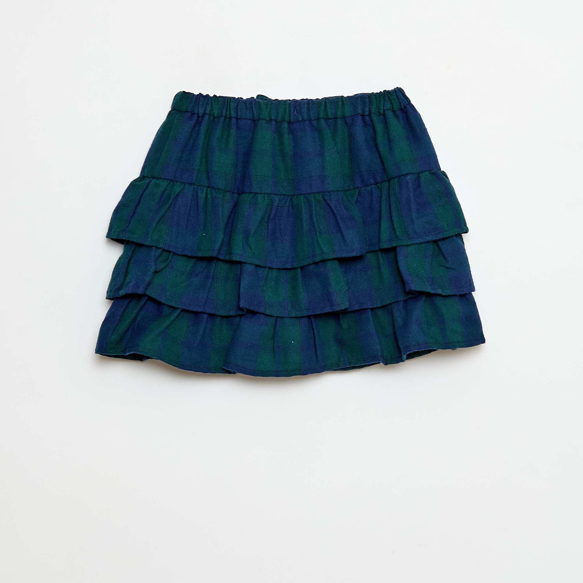 Jupe à carreaux en coton VERT