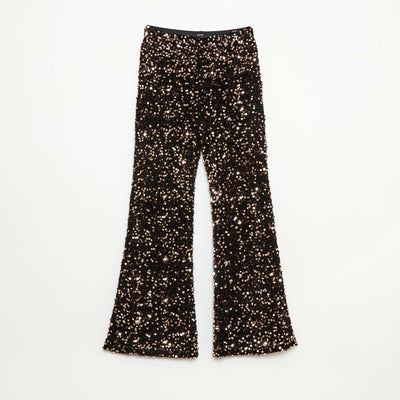 Pantalon brillant flare fit JAUNE