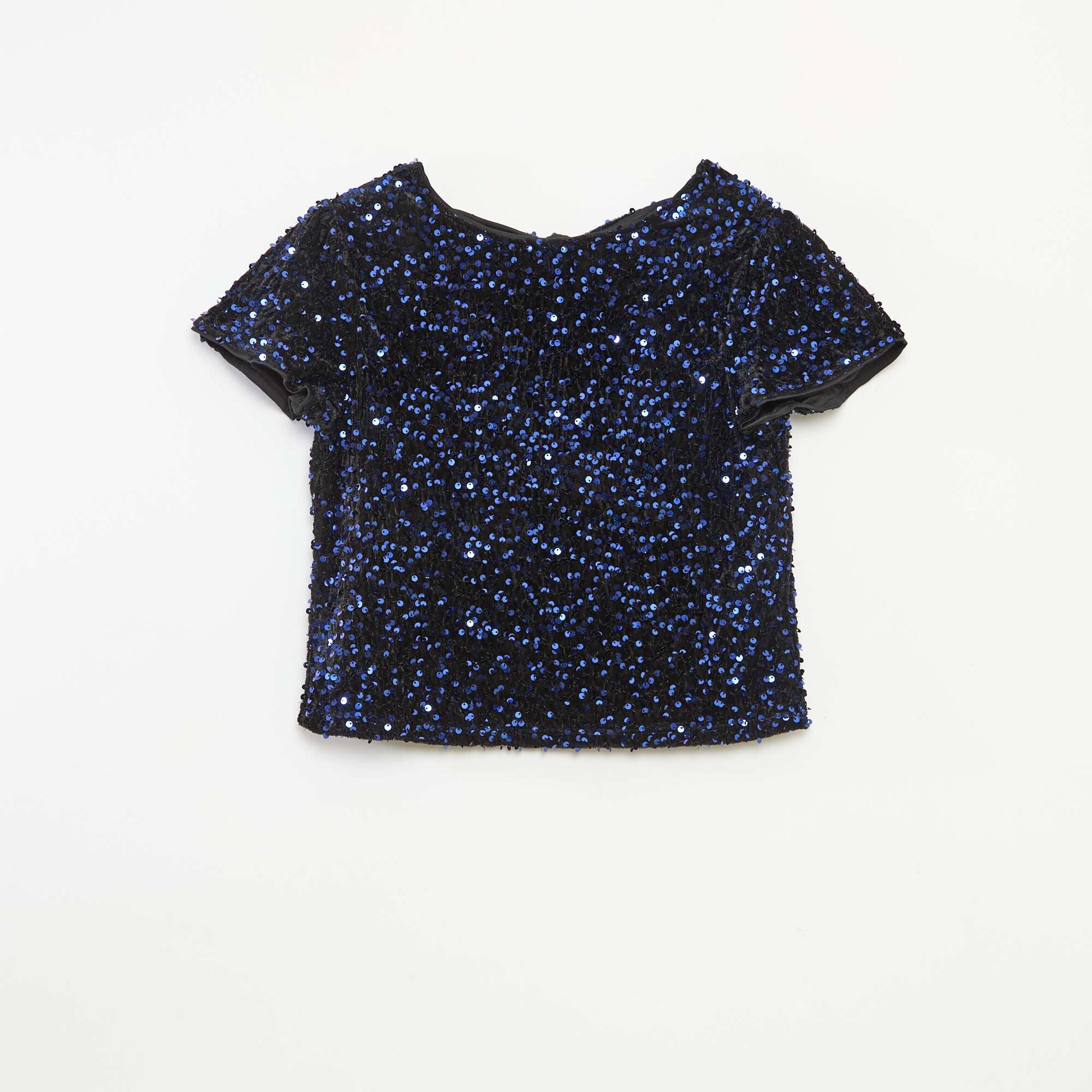 Blouse en velours sequins BLEU