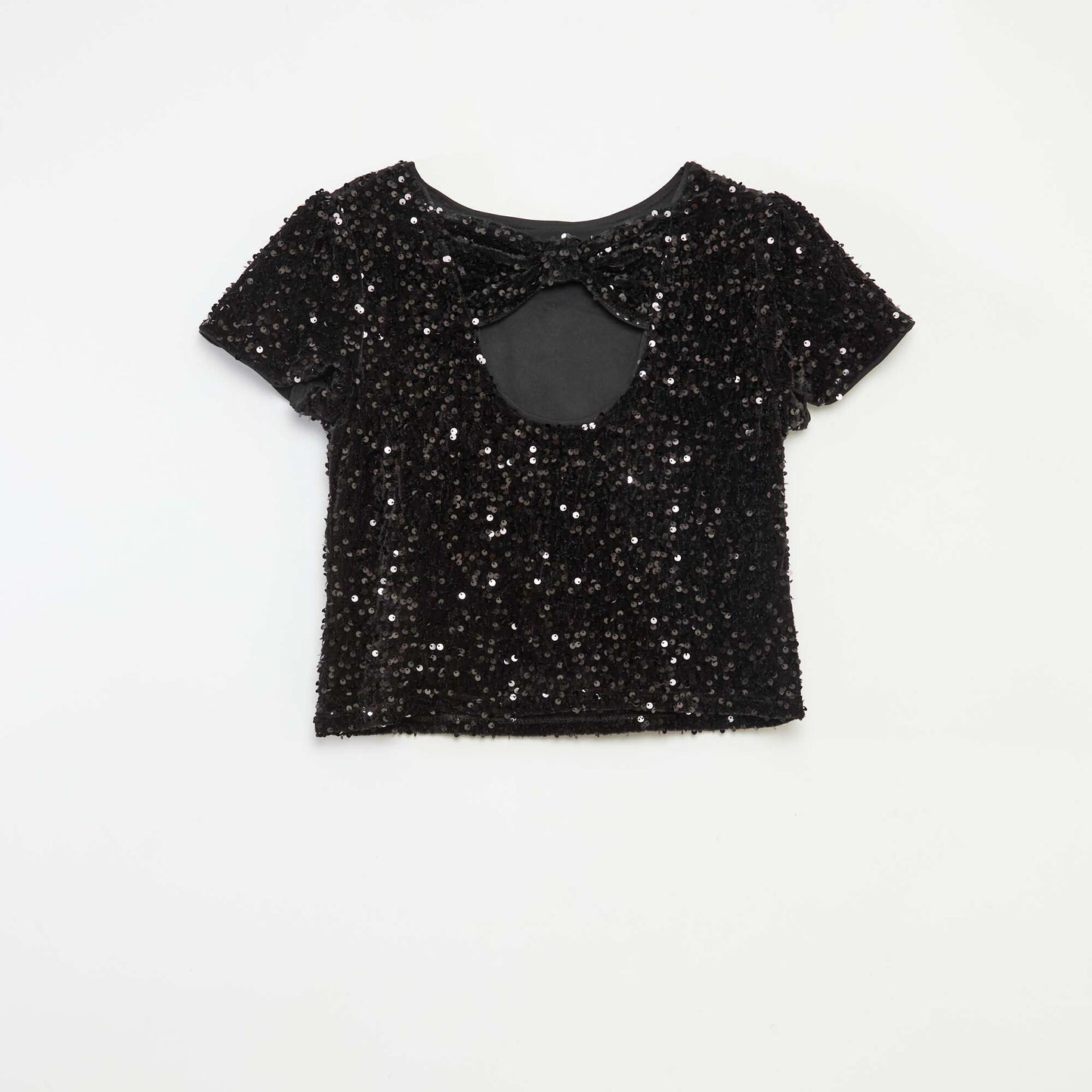 Blouse en velours sequins NOIR