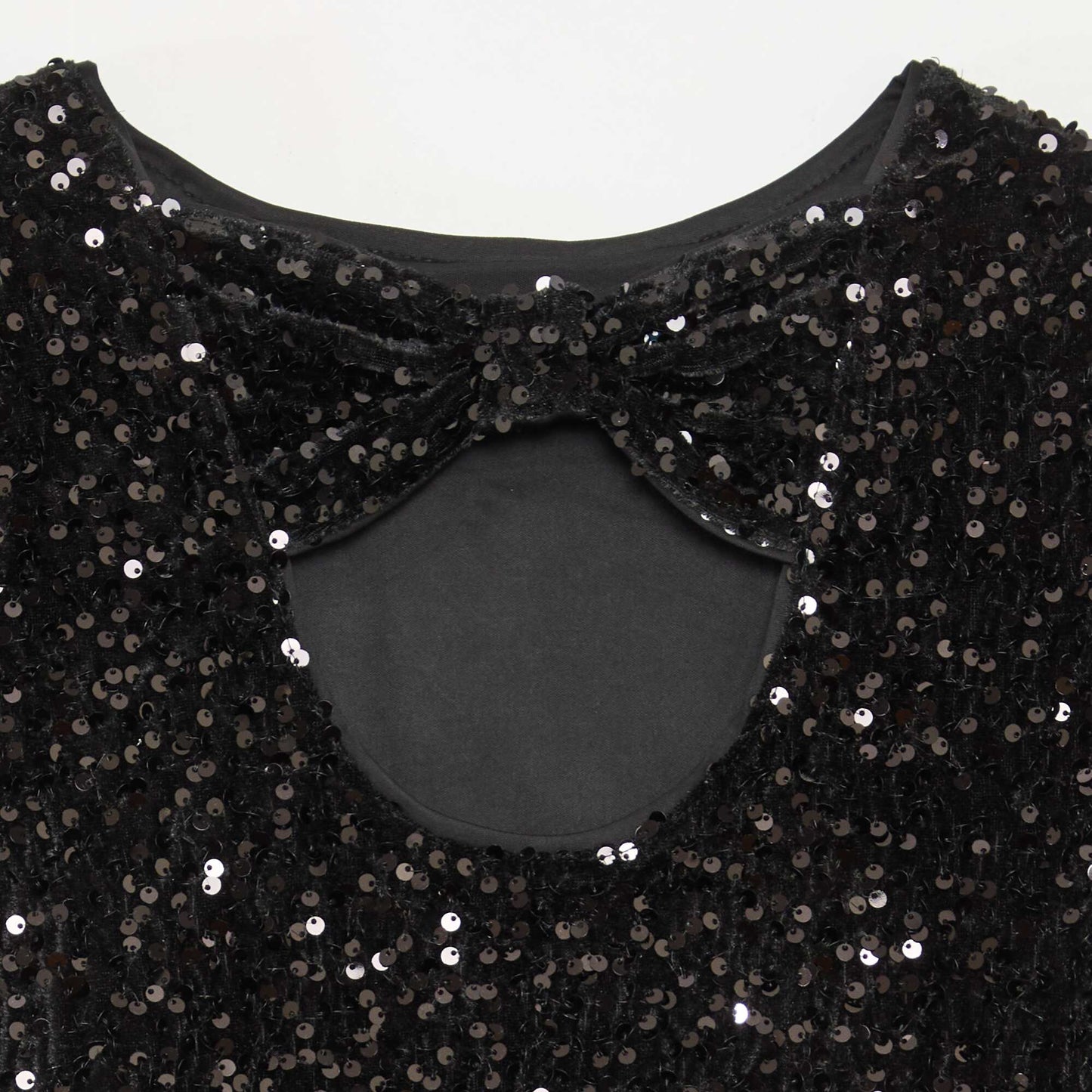 Blouse en velours sequins NOIR