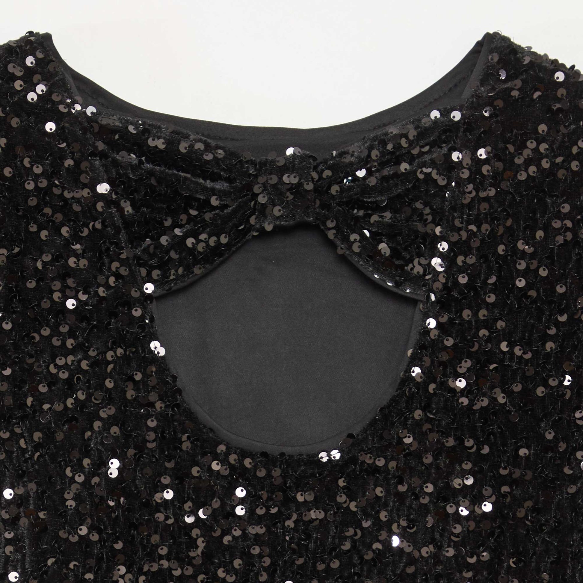Blouse en velours sequins NOIR