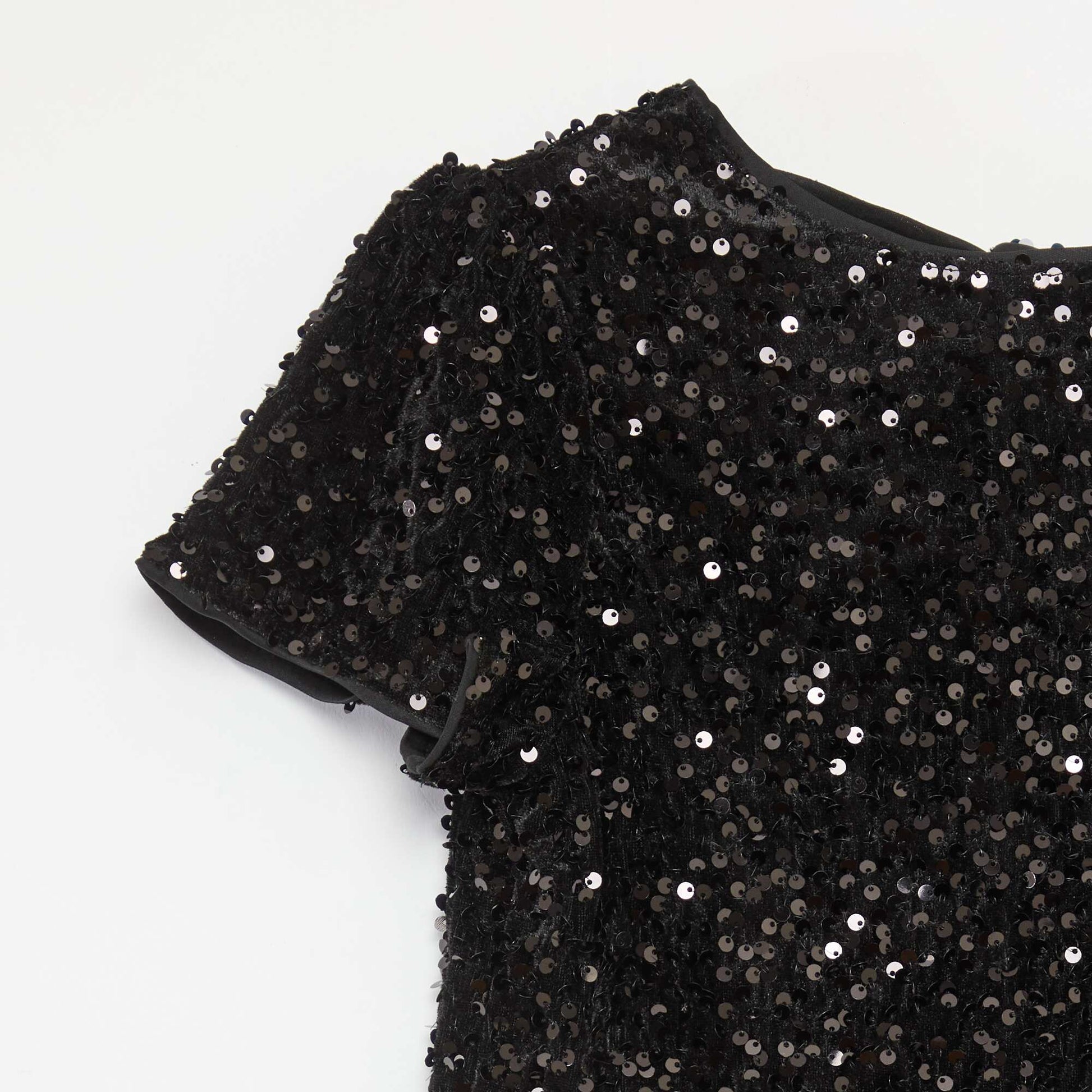 Blouse en velours sequins NOIR