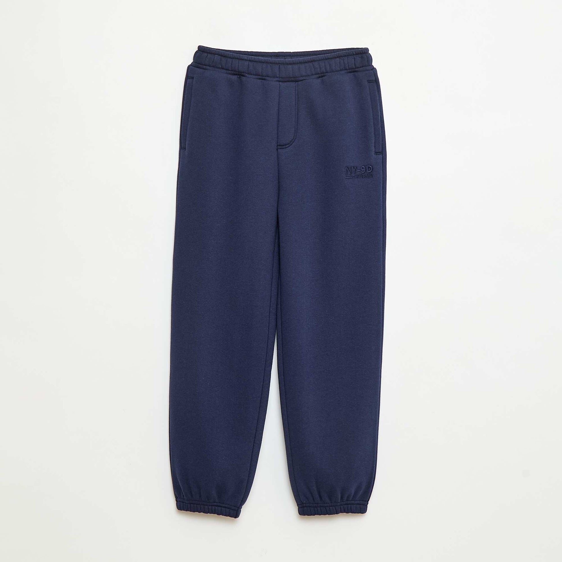 Jogging chaud uni avec doublure polaire BLEU