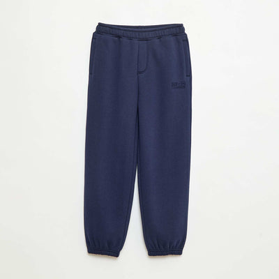 Jogging chaud uni avec doublure polaire BLEU