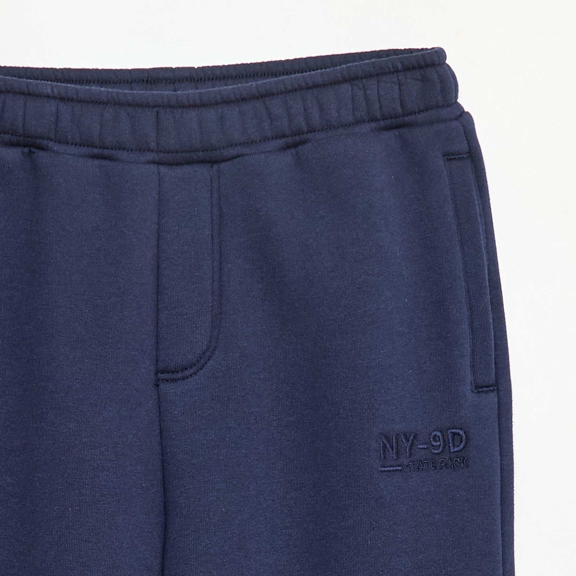Jogging chaud uni avec doublure polaire BLEU