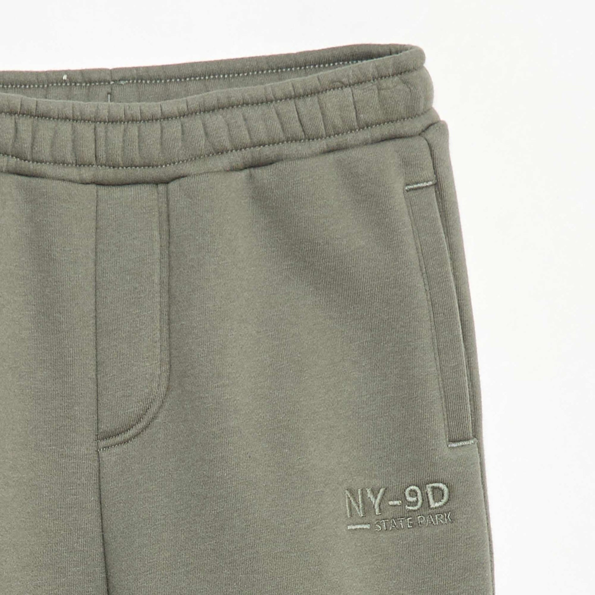 Jogging chaud uni avec doublure polaire NOIR