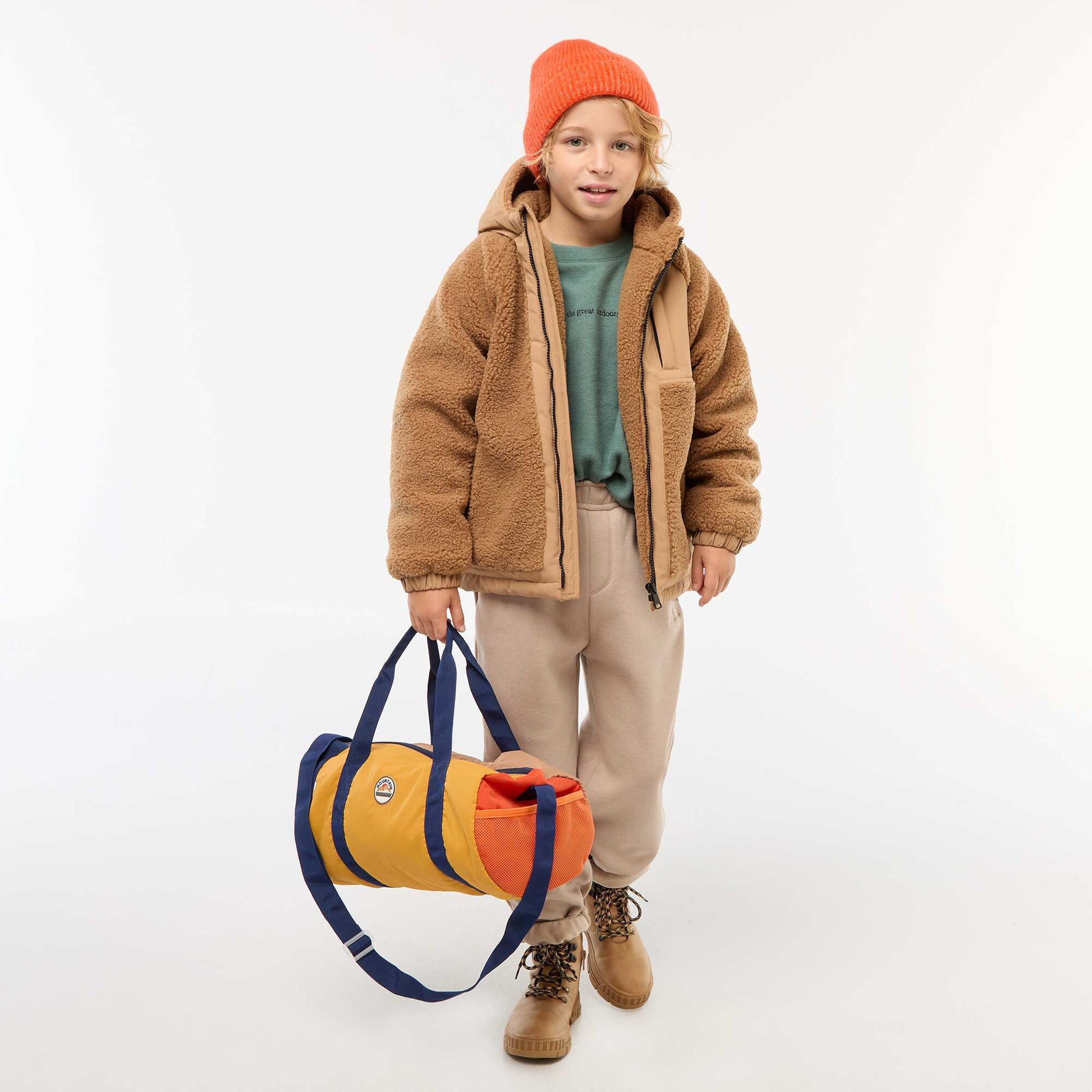 Jogging chaud uni avec doublure polaire BEIGE