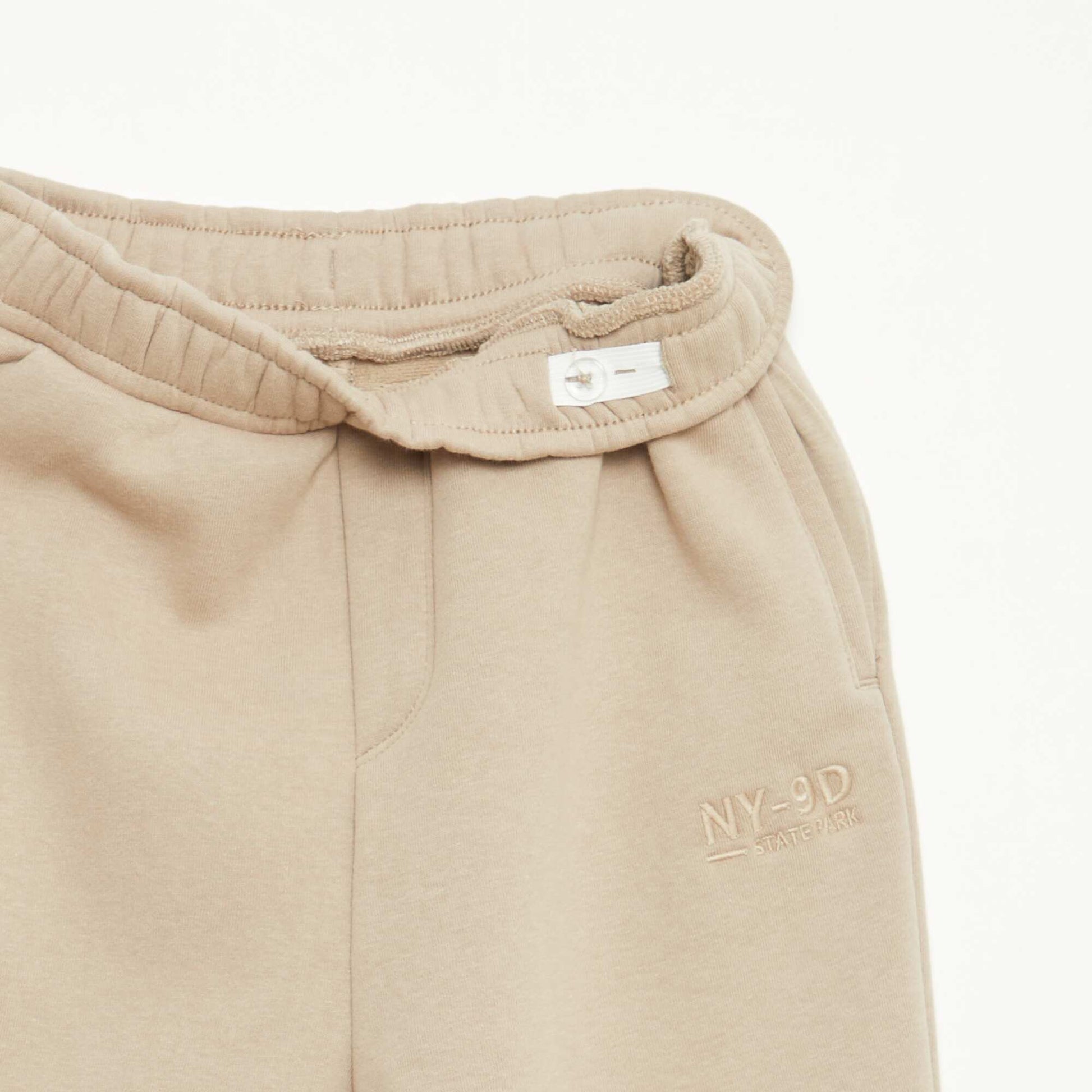 Jogging chaud uni avec doublure polaire BEIGE