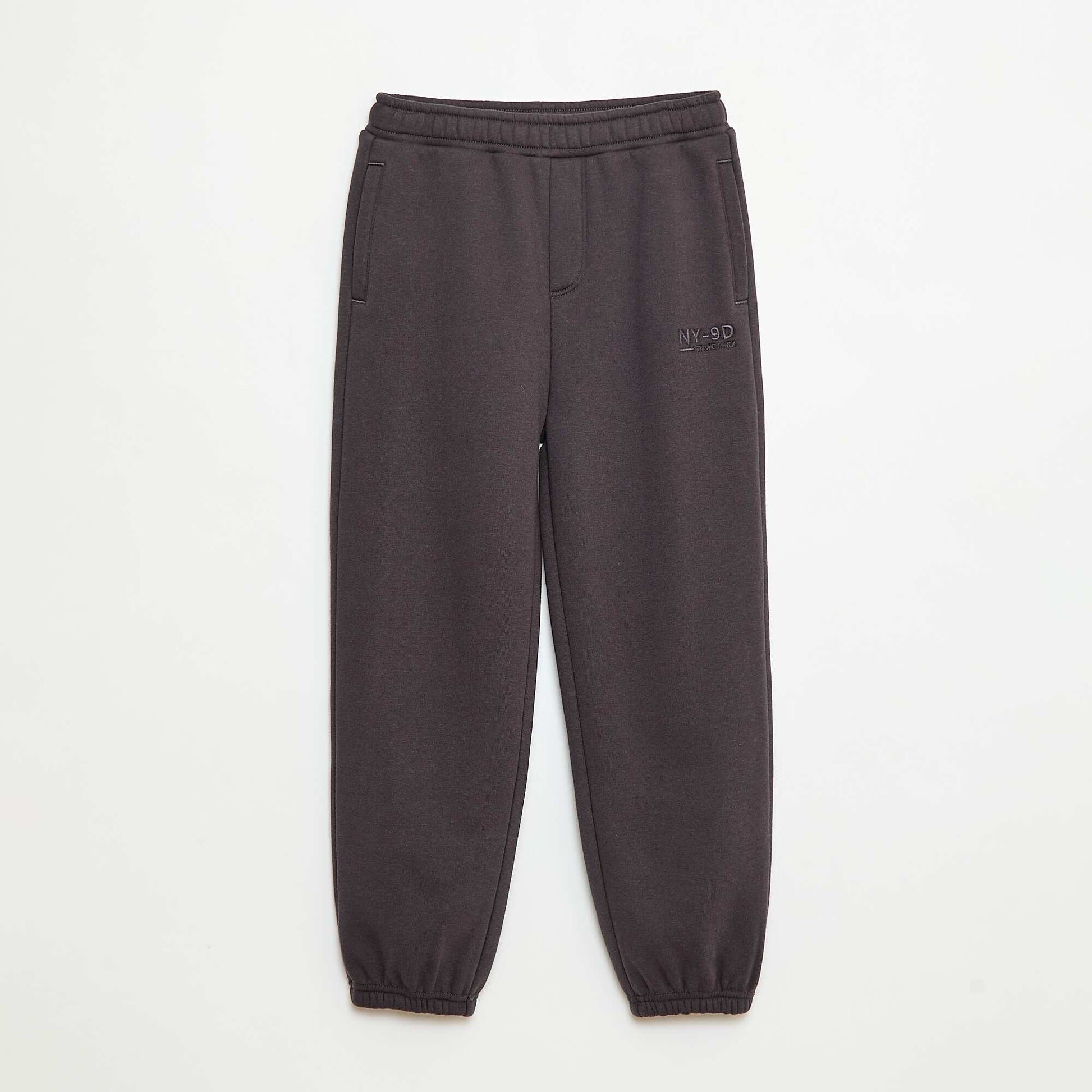 Jogging chaud uni avec doublure polaire GRIS