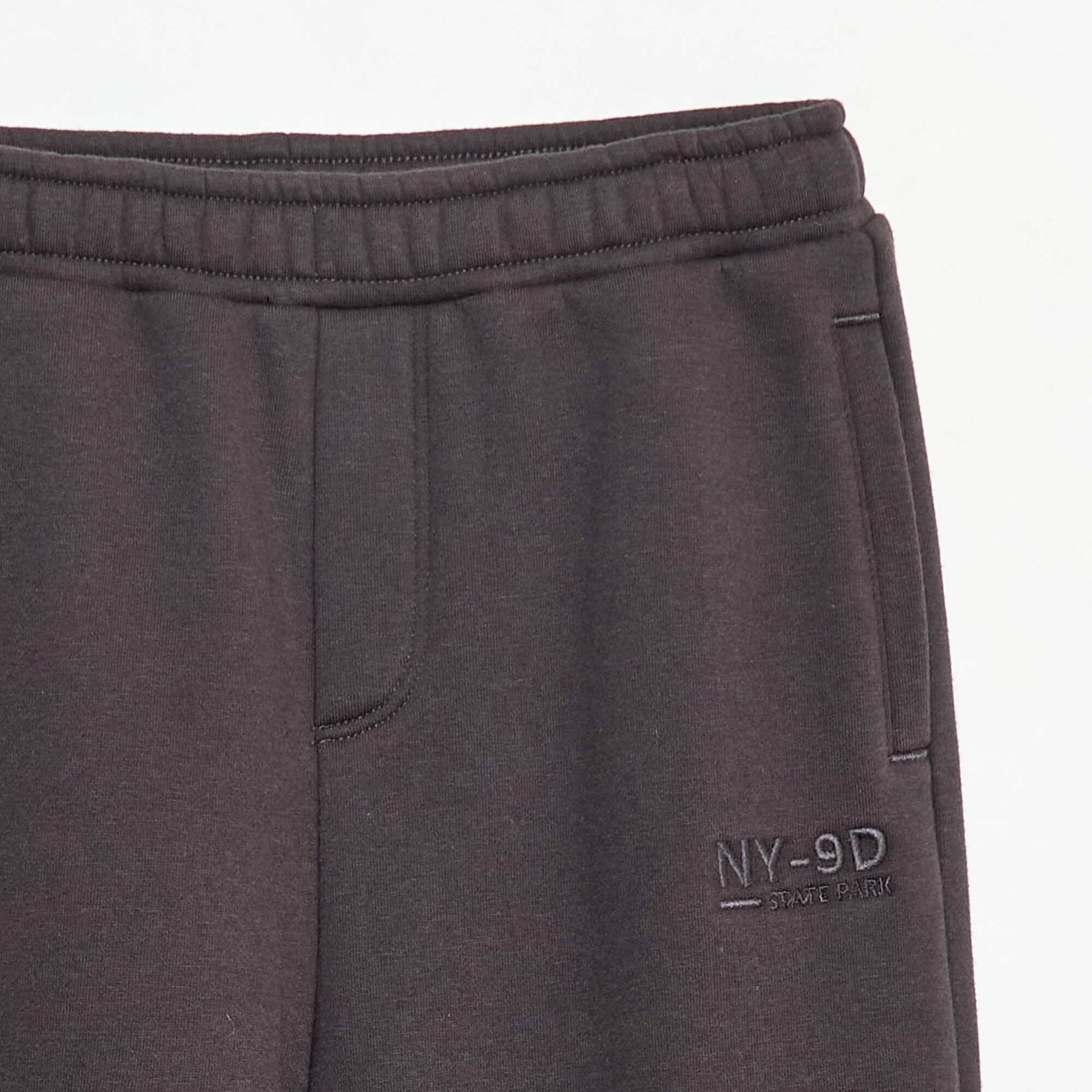 Jogging chaud uni avec doublure polaire GRIS