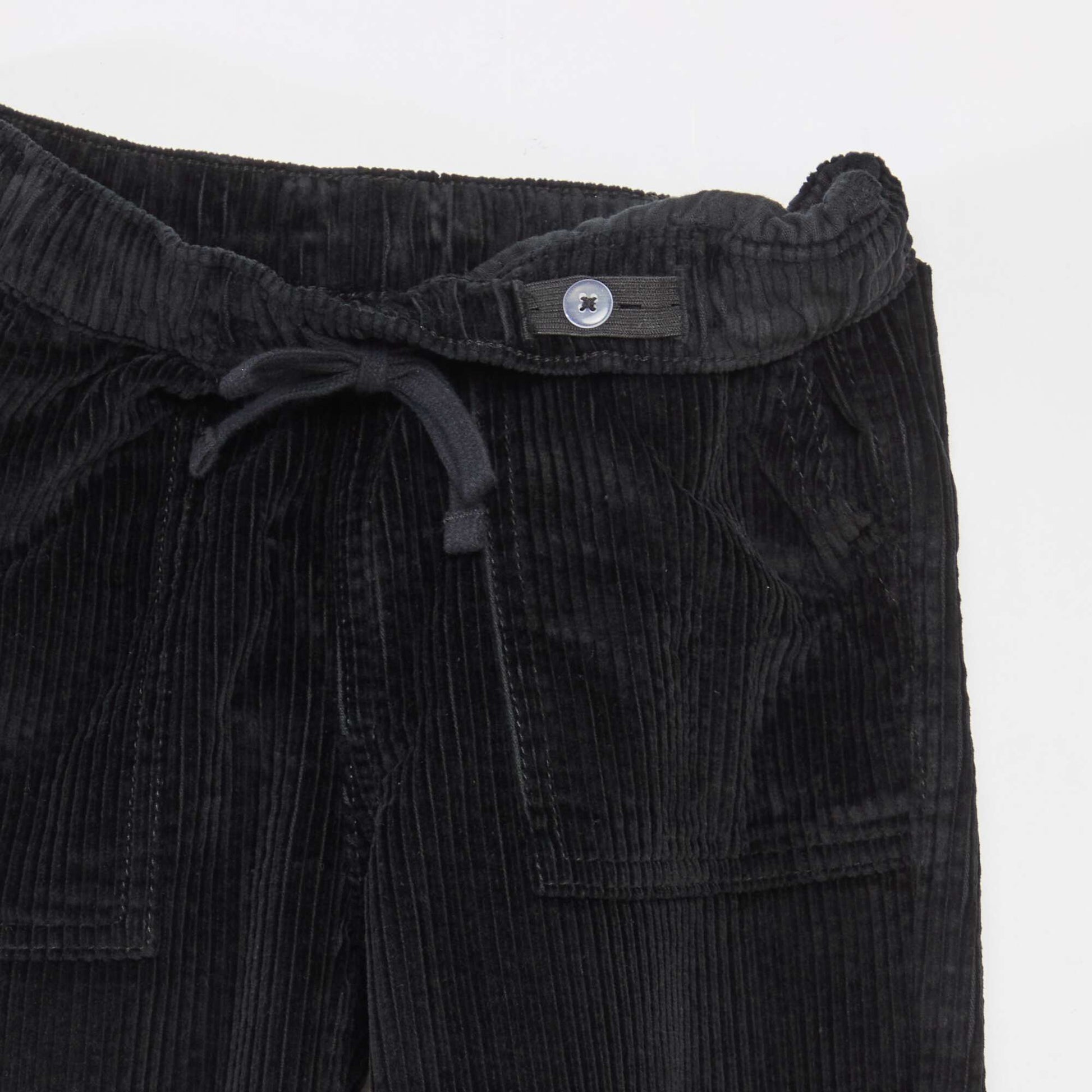 Pantalon en velours côtelé NOIR