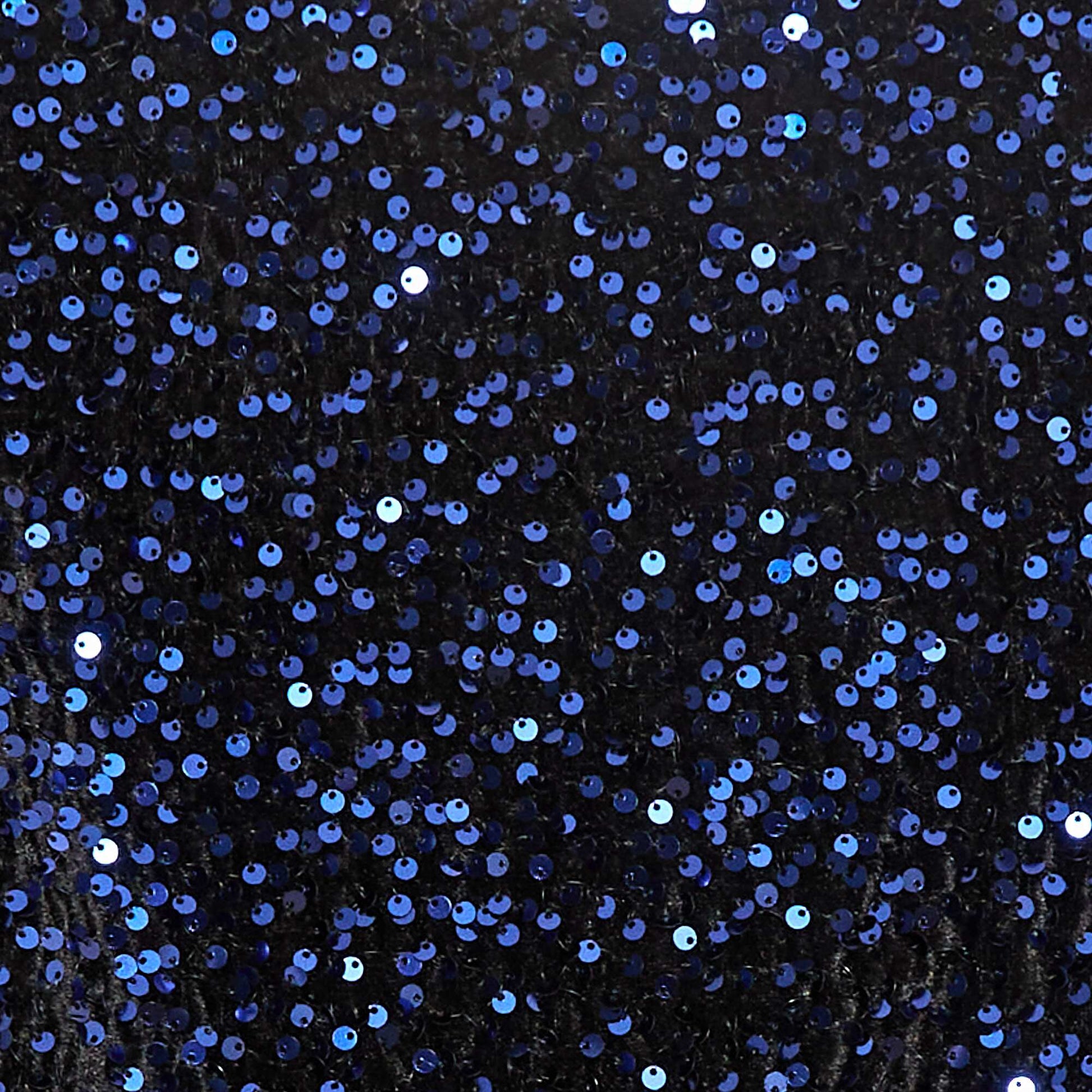 Robe courte velours avec sequins BLEU