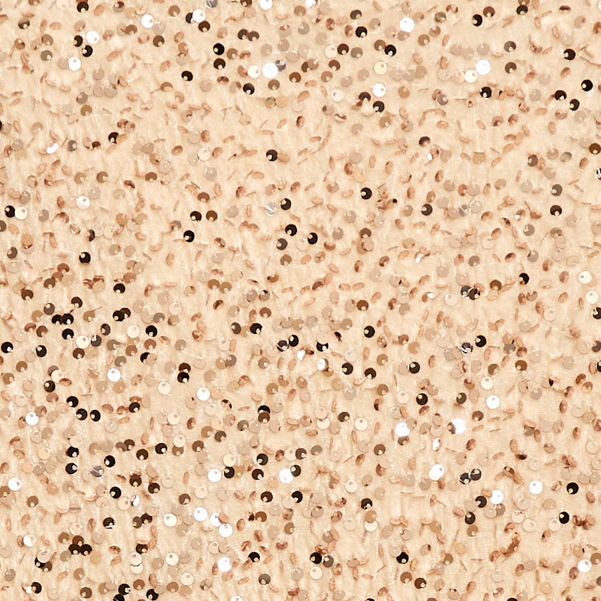 Robe courte velours avec sequins BEIGE