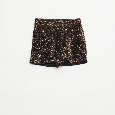 Short en sequins uni JAUNE