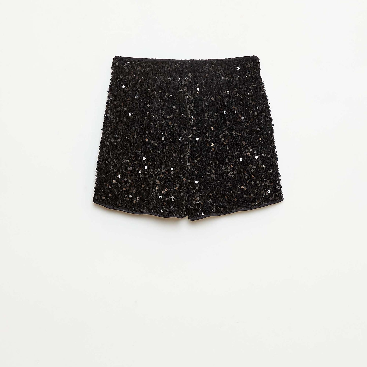 Short en sequins uni NOIR