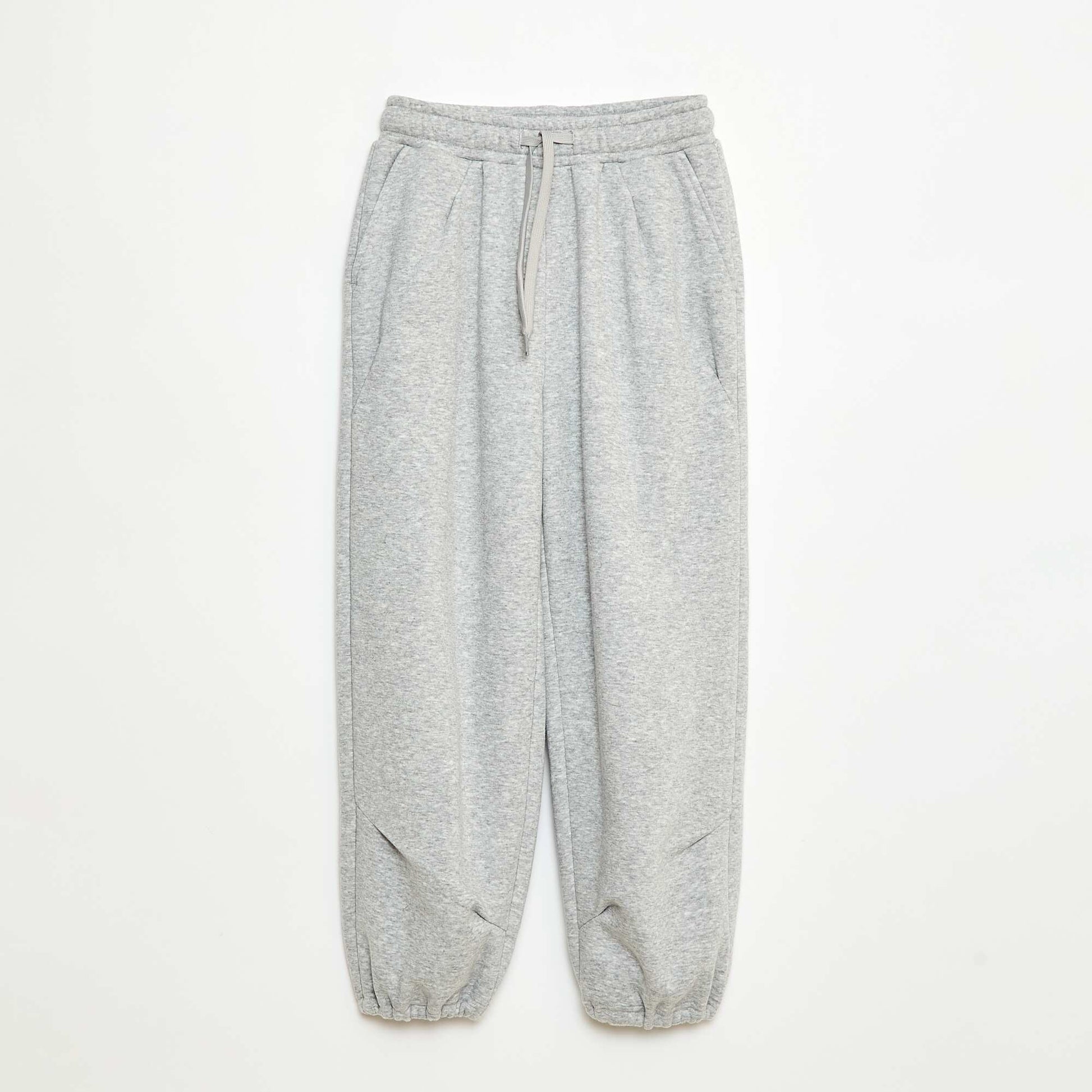 Jogging large uni en coton GRIS