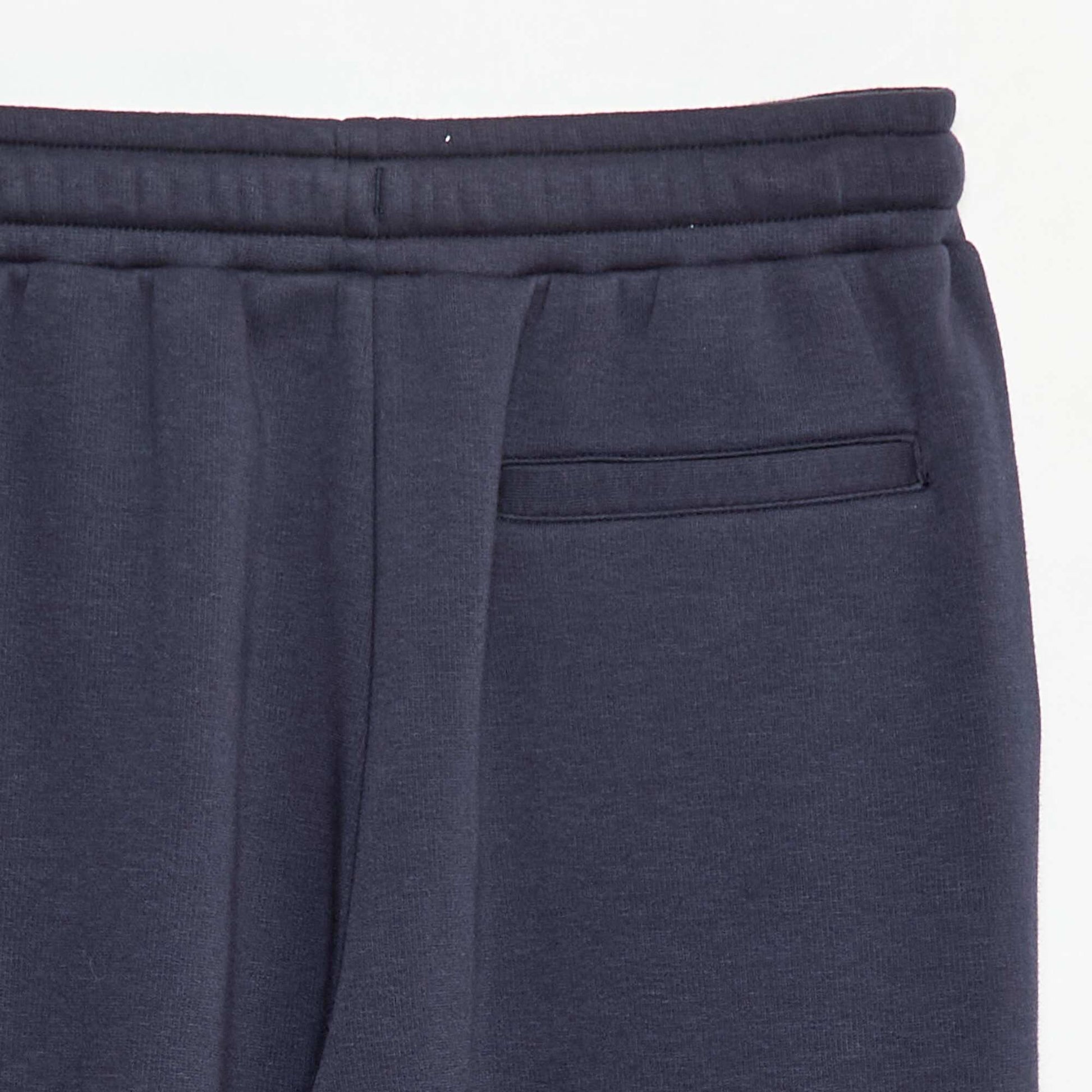 Jogging large uni en coton BLEU