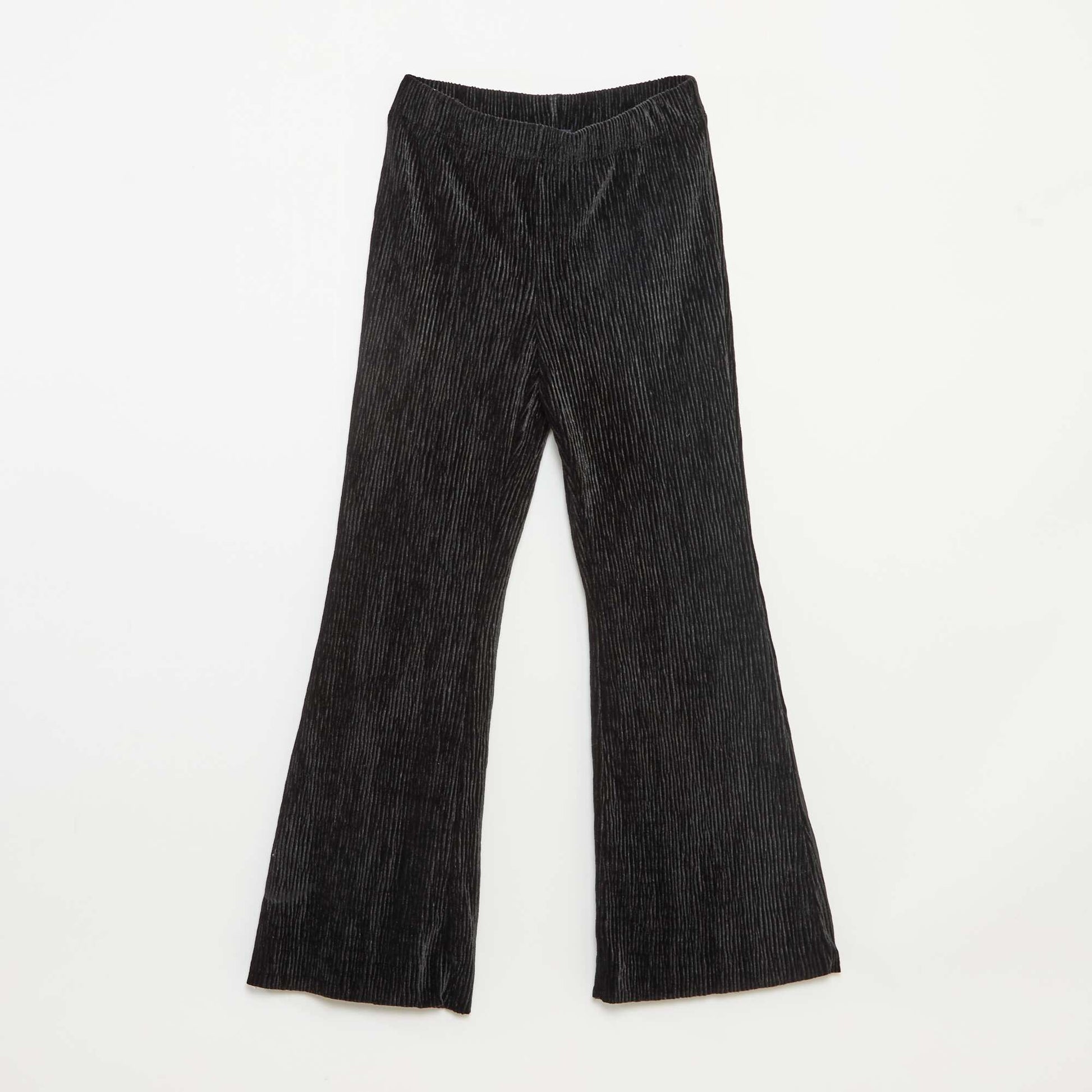 Legging flare fit en texture velours NOIR