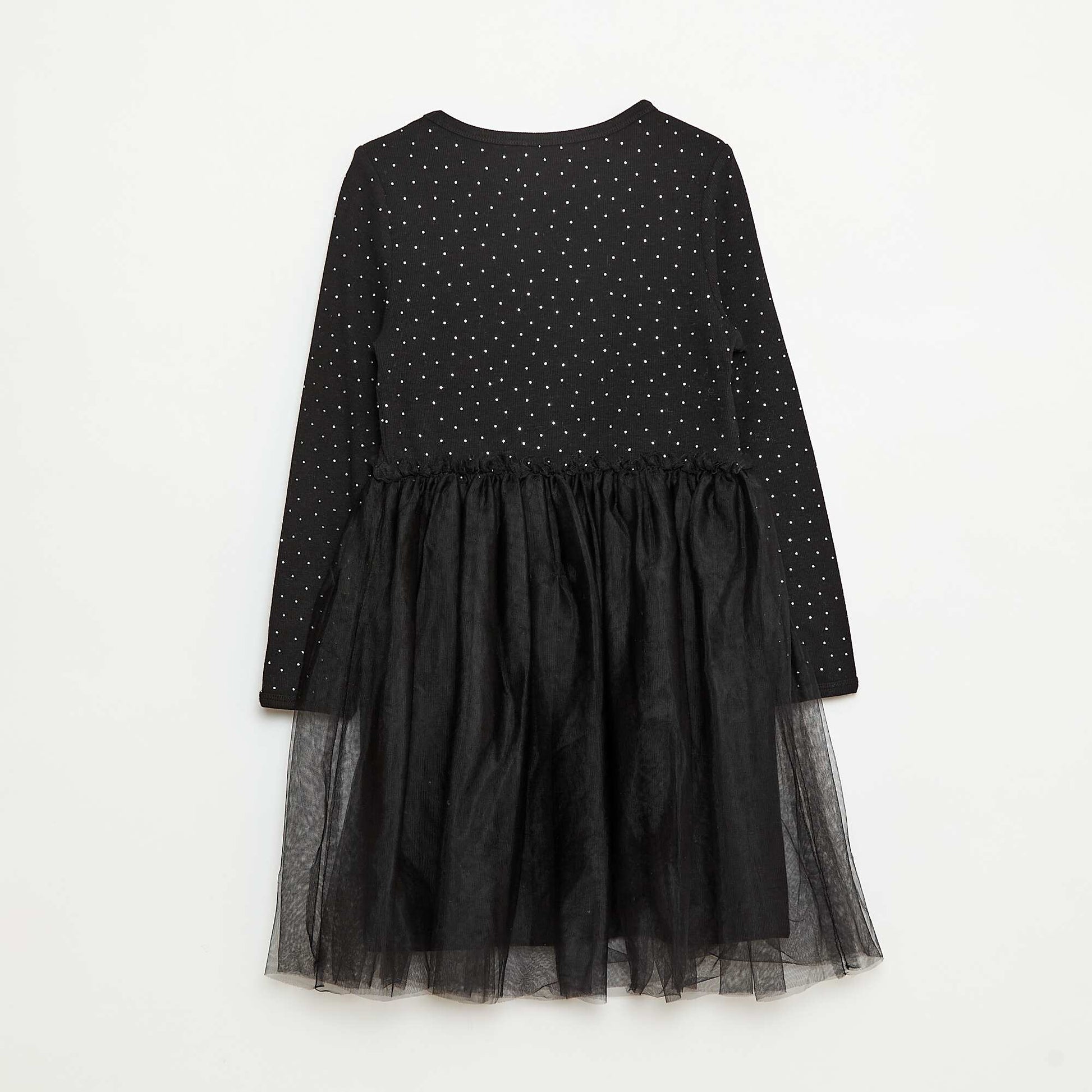 Robe avec effet 2 en 1 avec base en tulle NOIR