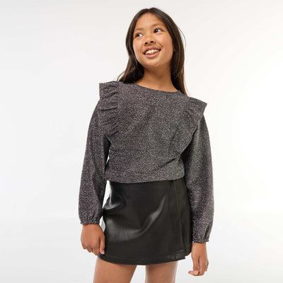 Jupe courte en faux cuir NOIR