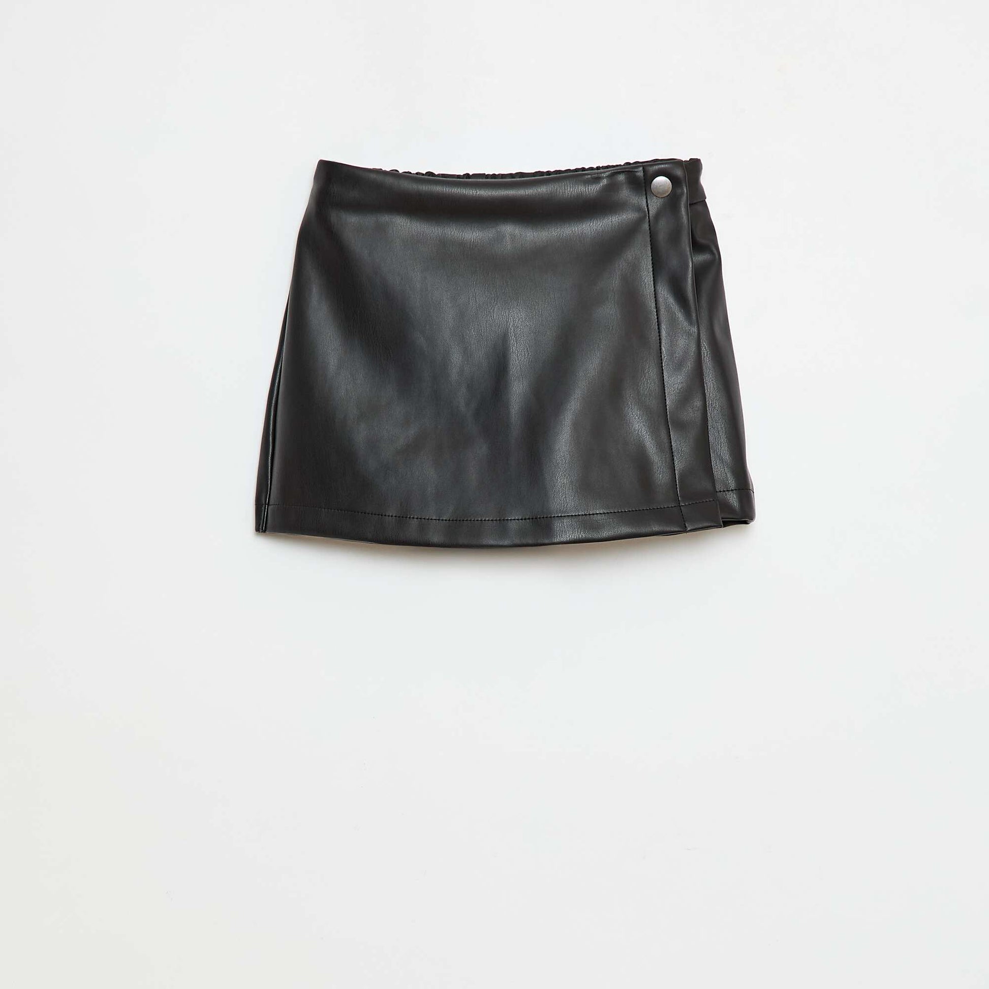 Jupe courte en faux cuir NOIR