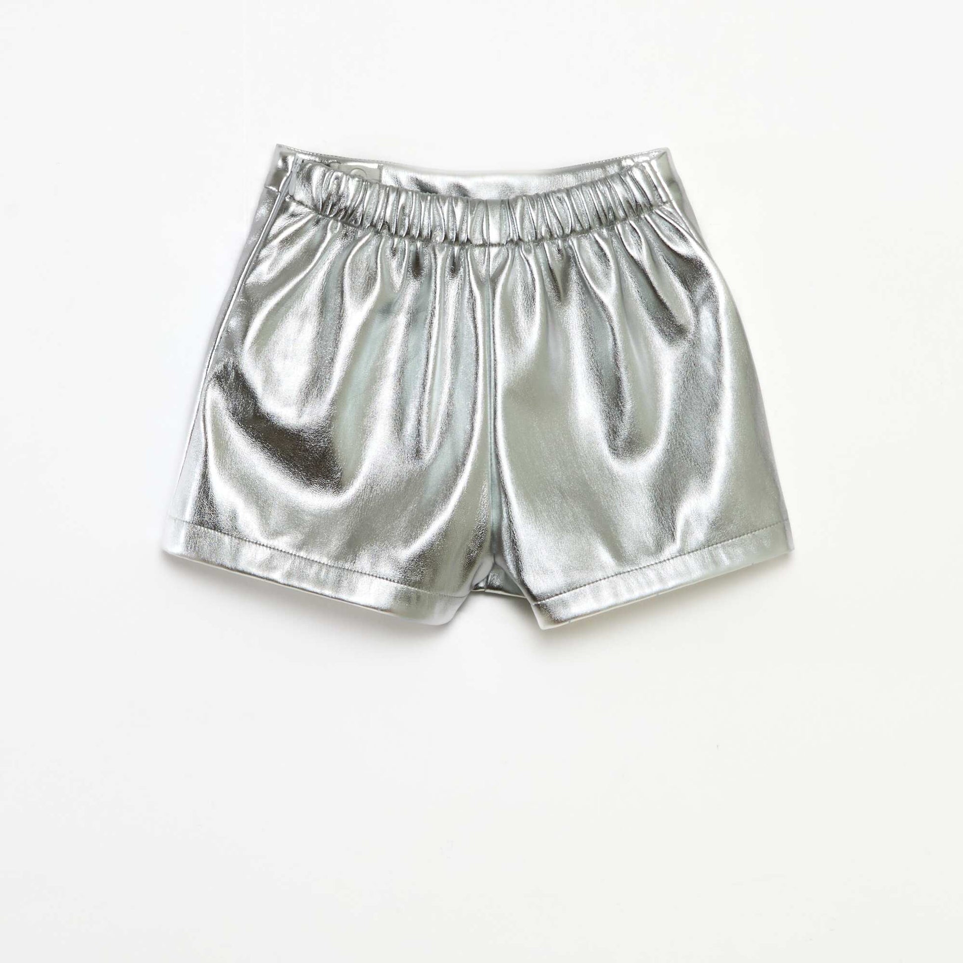 Jupe courte en faux cuir GRIS