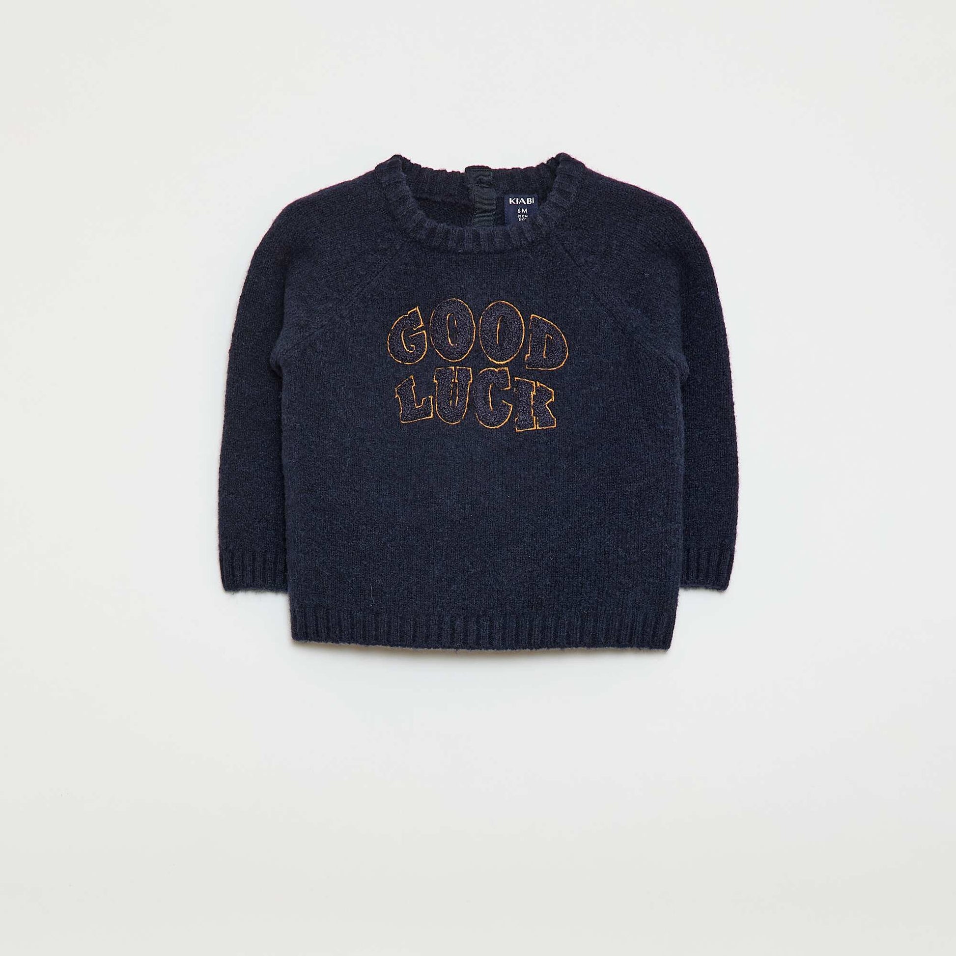 Pull jacquard rayé BLEU