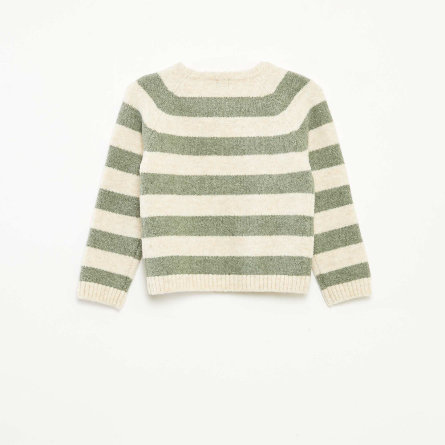 Pull jacquard rayé VERT