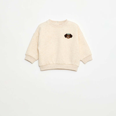 Sweat animé manches longues animé BEIGE