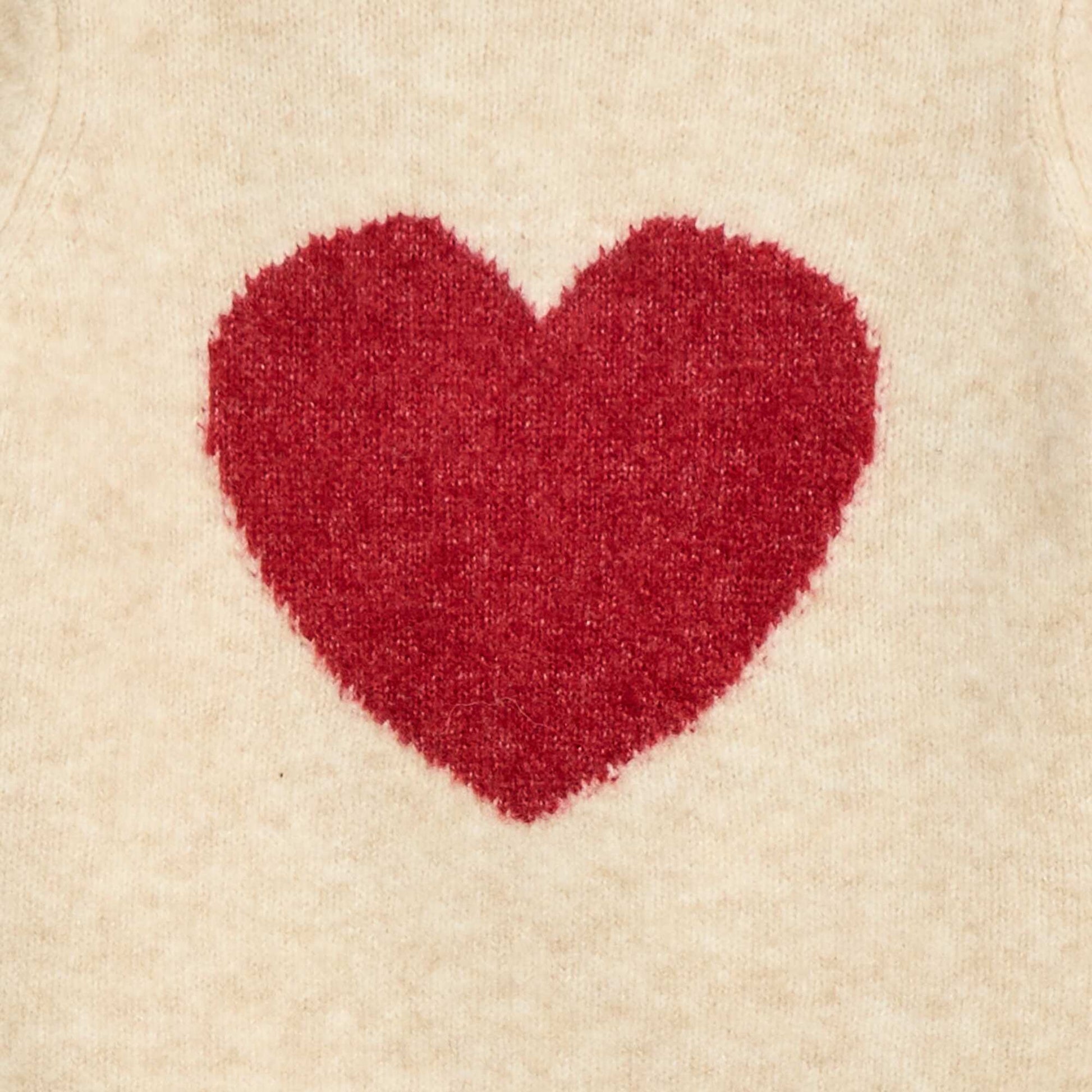 Pull col rond à motif BEIGE