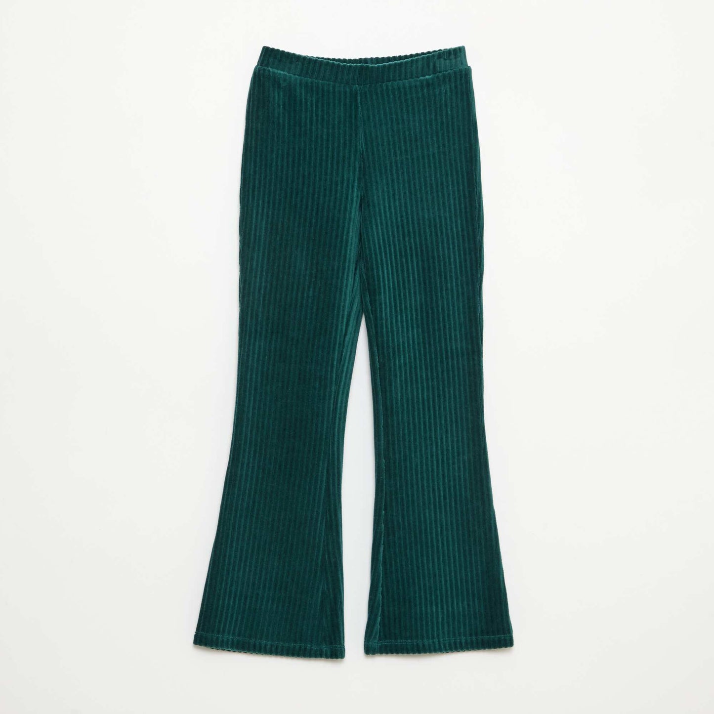 Pantalon flare en velours côtelé VERT