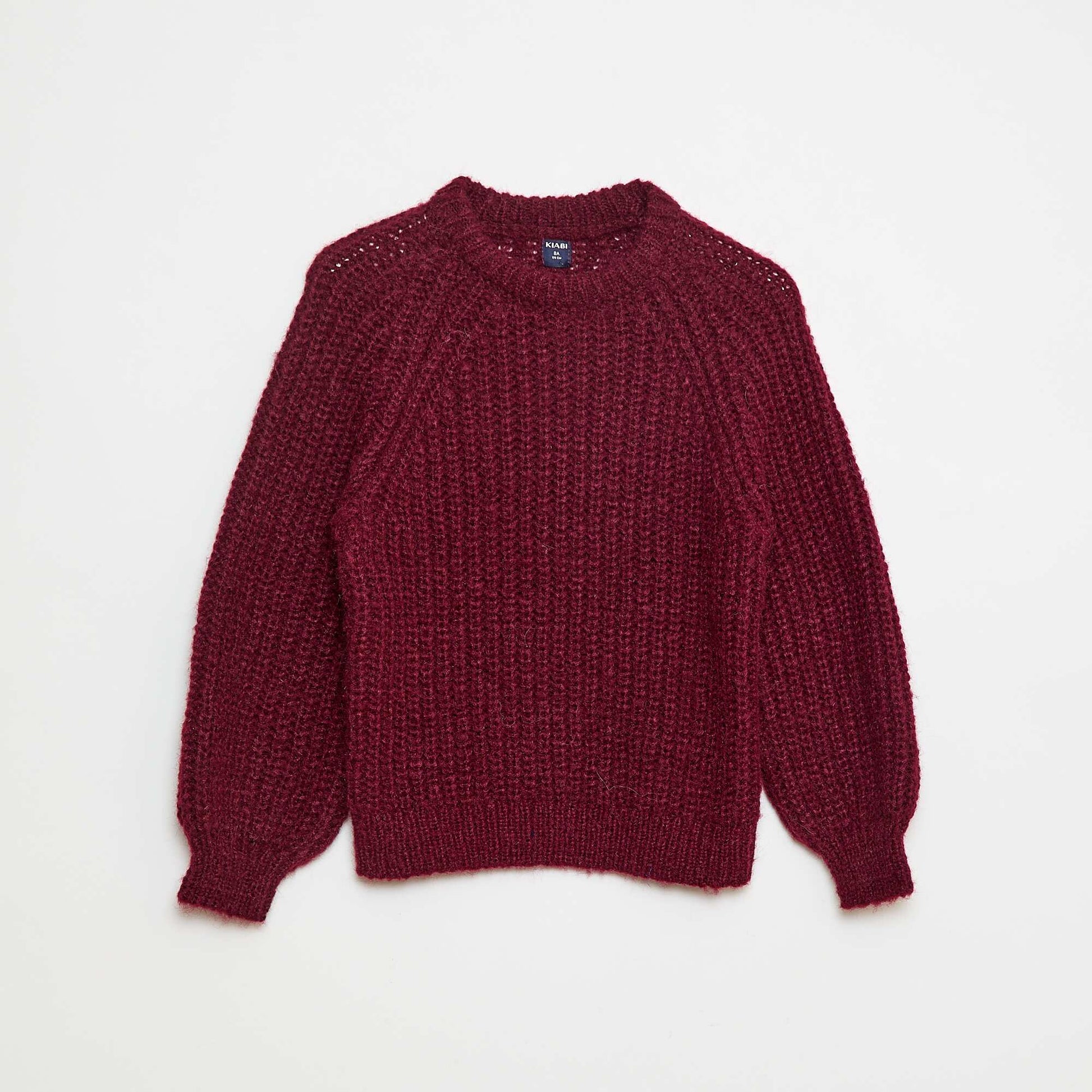 Pull épais en maille unie ROUGE