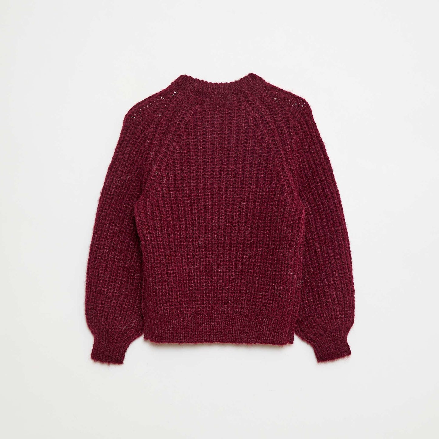 Pull épais en maille unie ROUGE