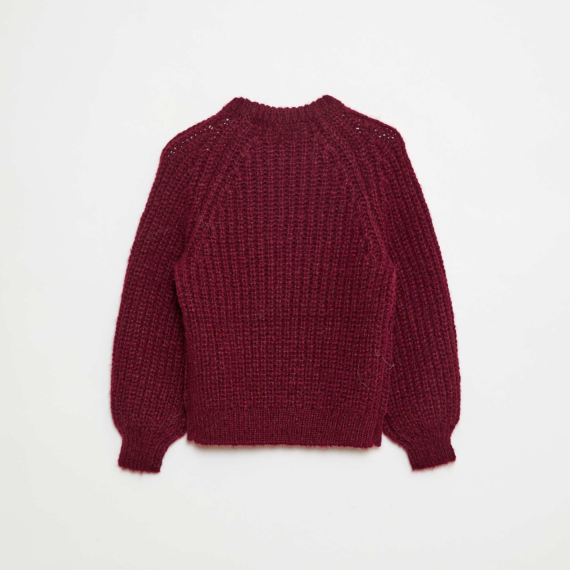 Pull épais en maille unie ROUGE