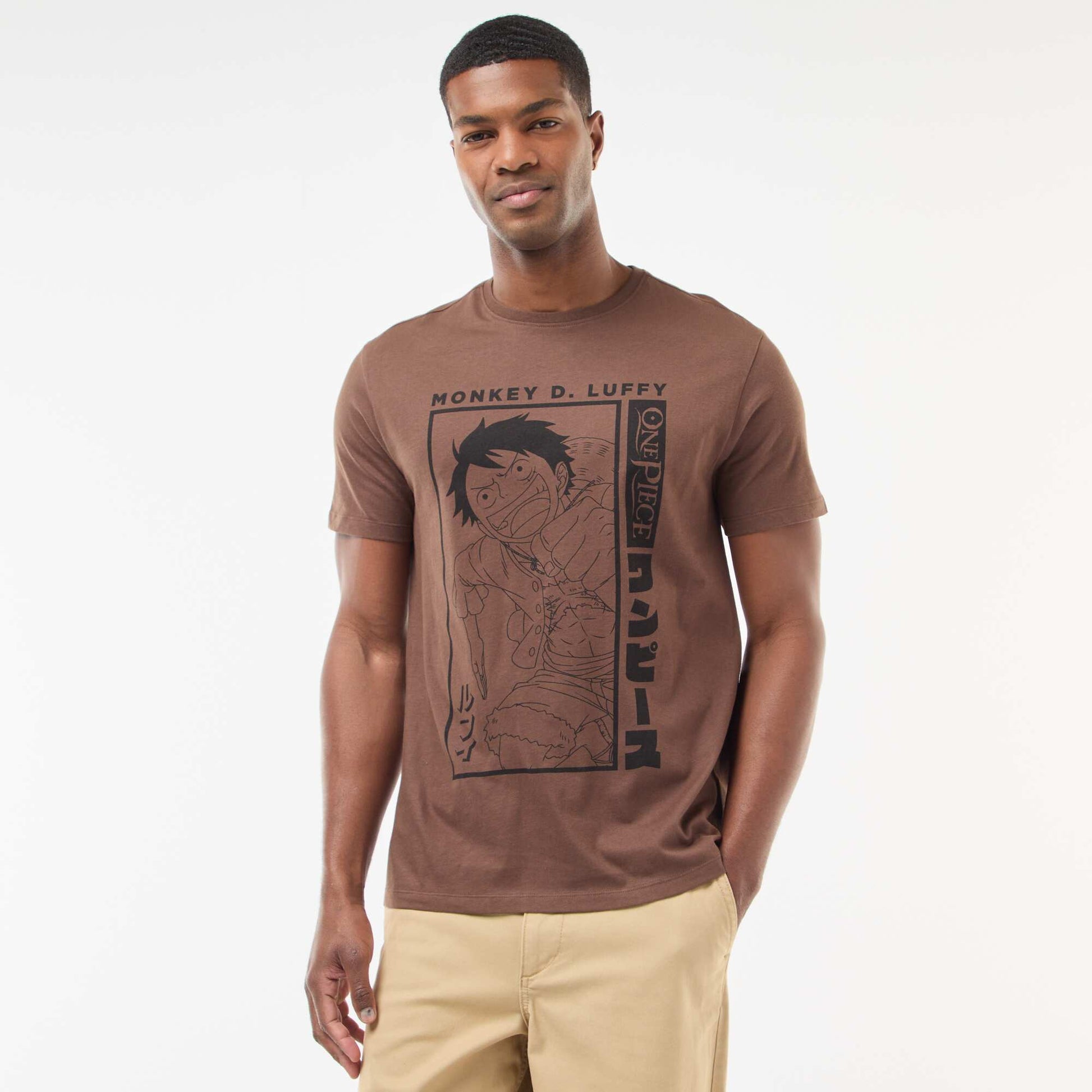 T-shirt 'One Piece' à manches courtes MARRON