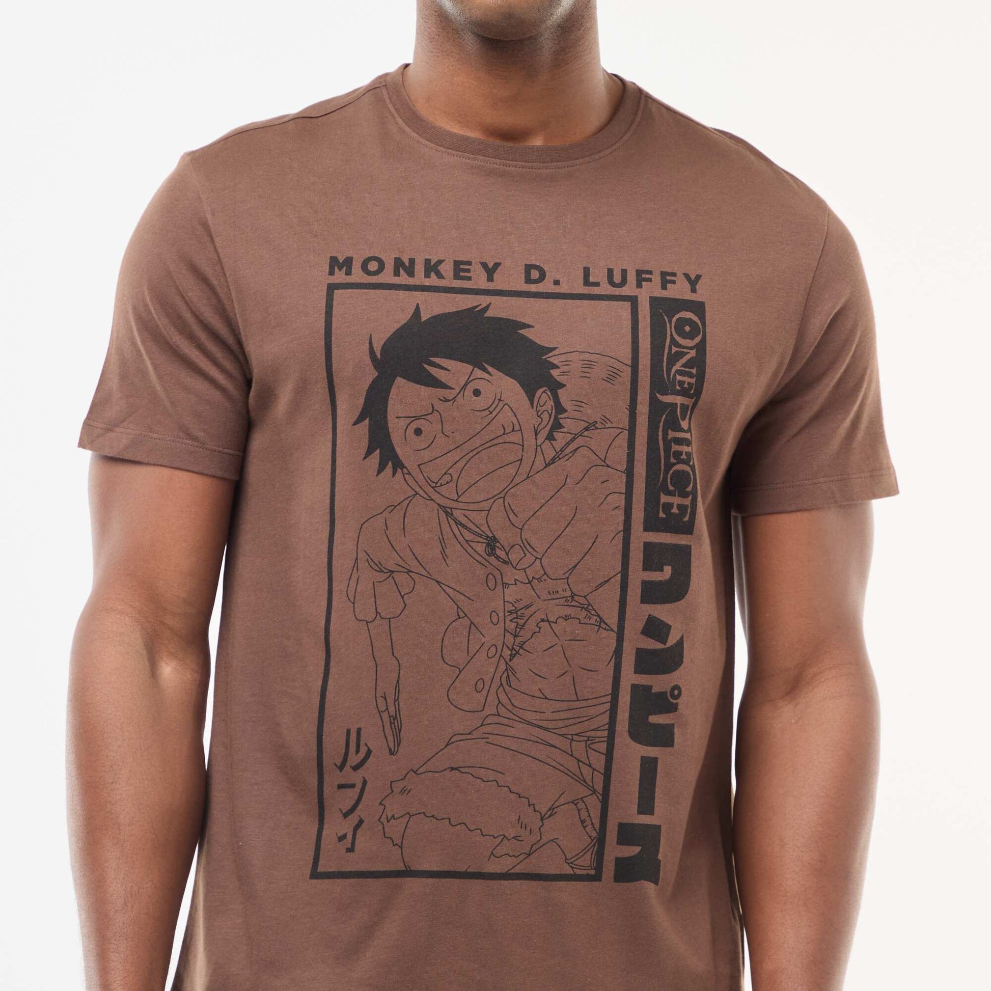 T-shirt 'One Piece' à manches courtes MARRON