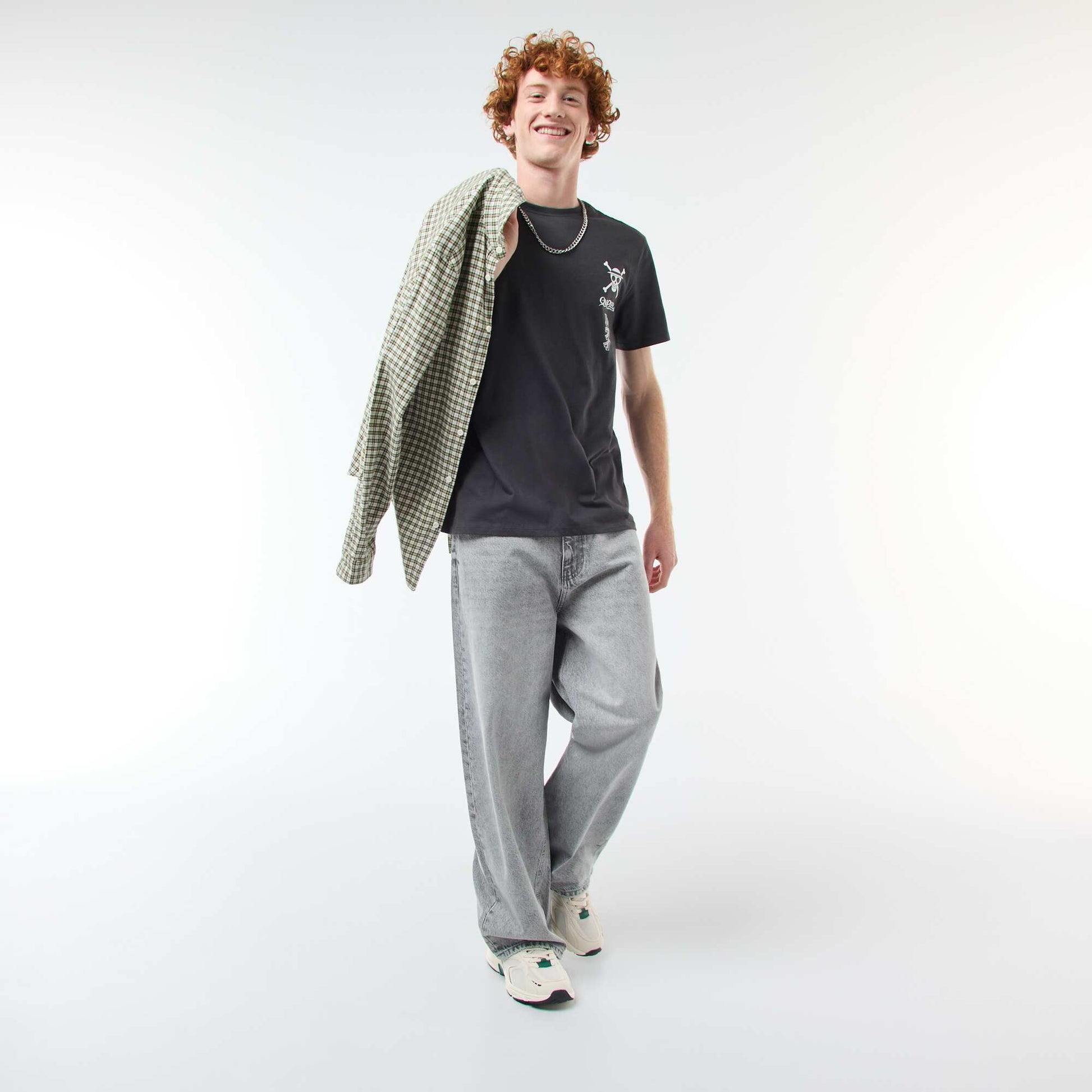 T-shirt 'One piece' en coton NOIR