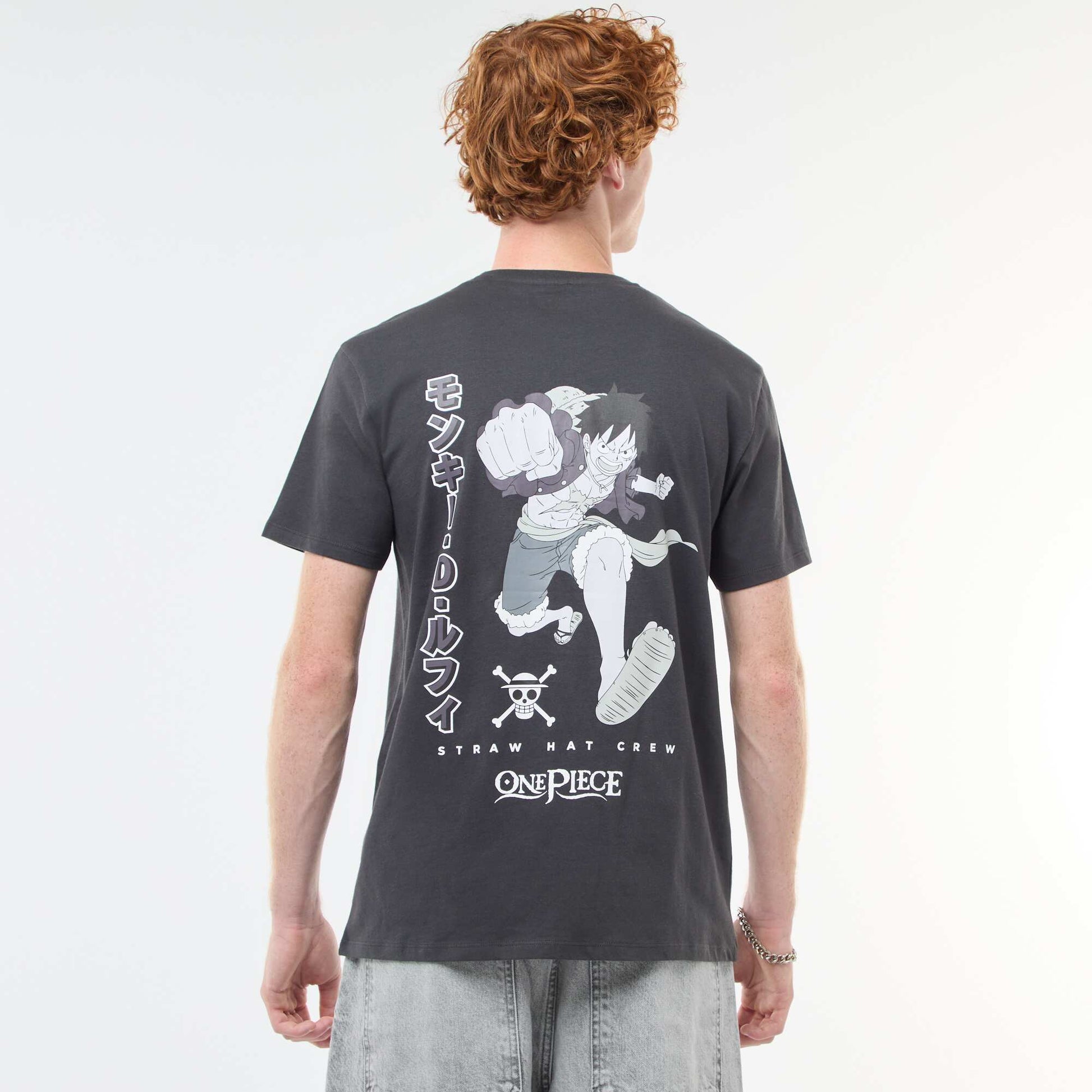 T-shirt 'One piece' en coton NOIR