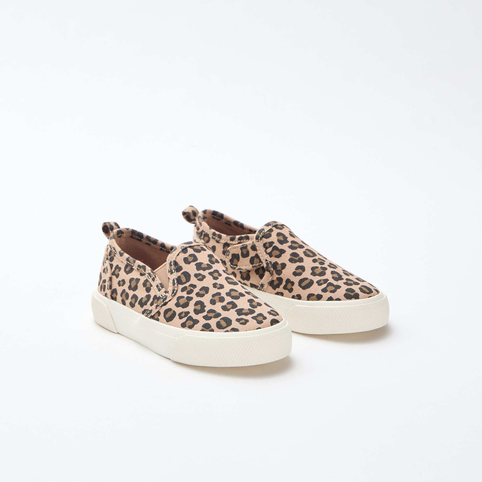 Baskets slip-on léopard MARRON