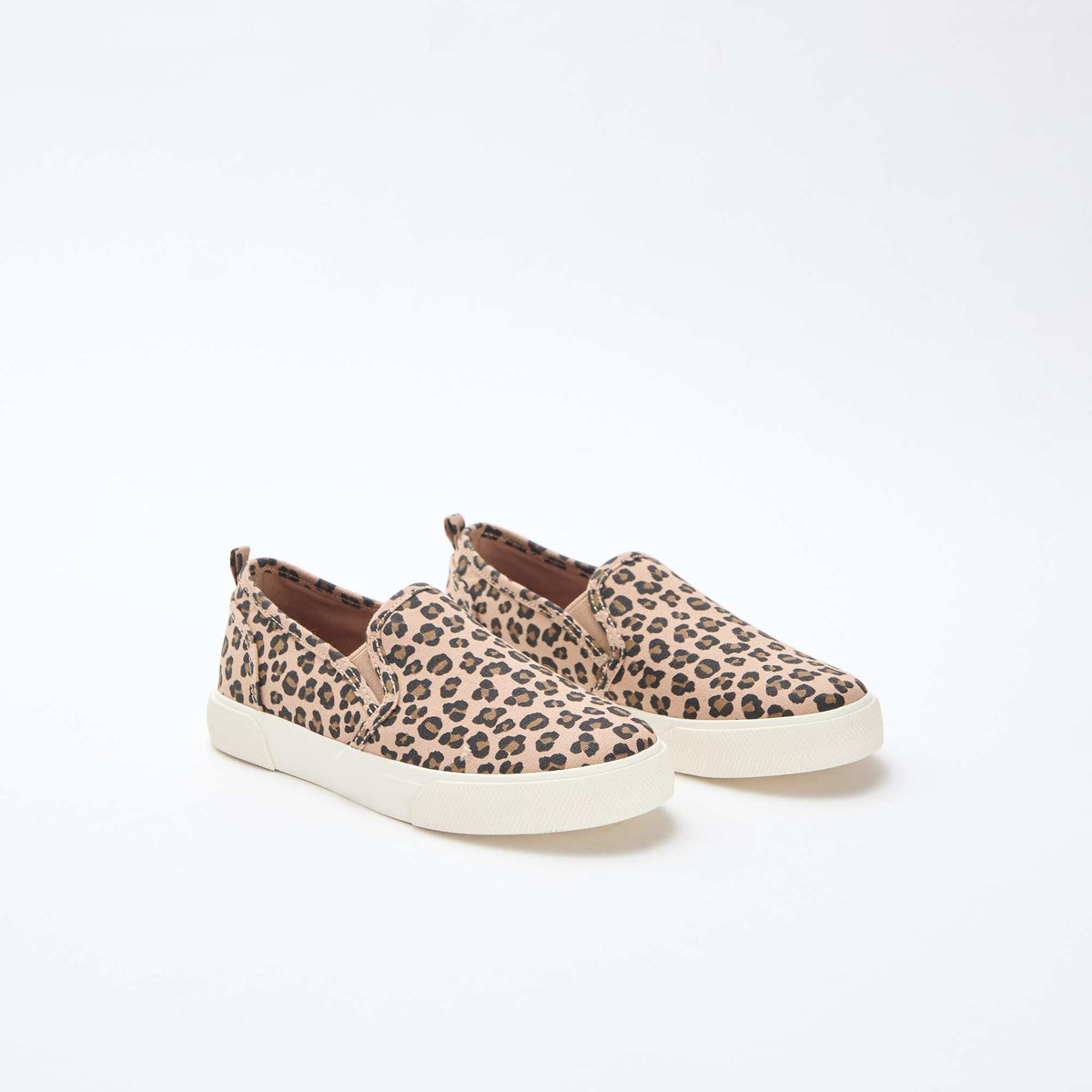 Baskets slip-on imprimé léopard MARRON